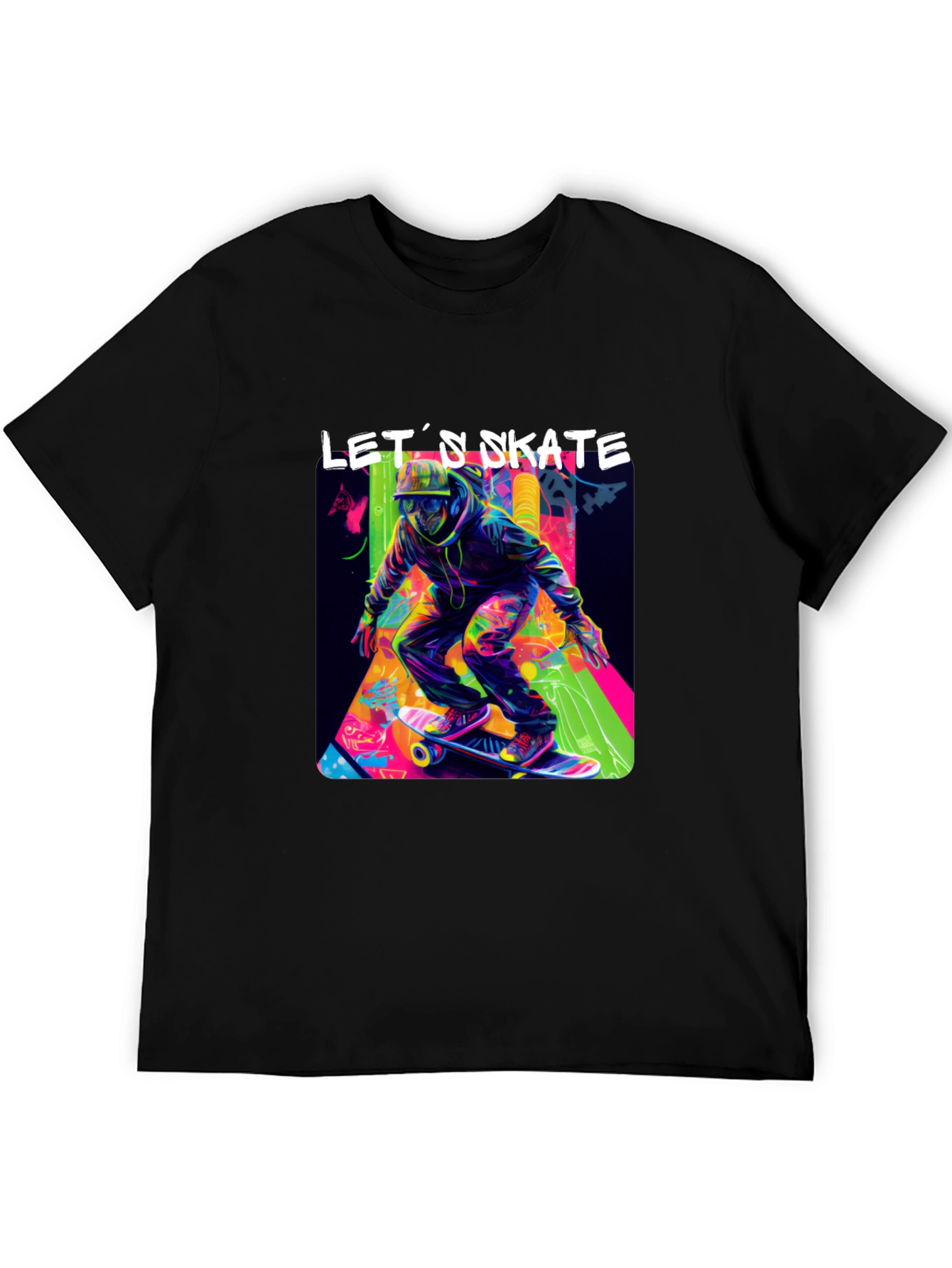 Lets Skate Graphic Tee - Cool Skater Design