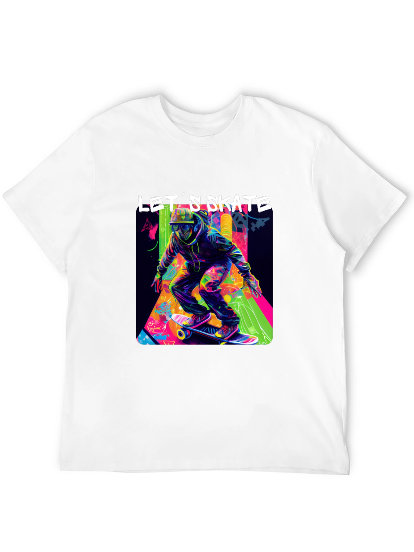 Lets Skate Graphic Tee - Cool Skater Design