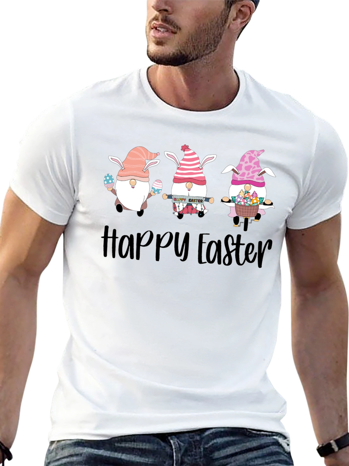 Happy Easter Gnome T-Shirt Easter Gnomes Cute Easter Shirt