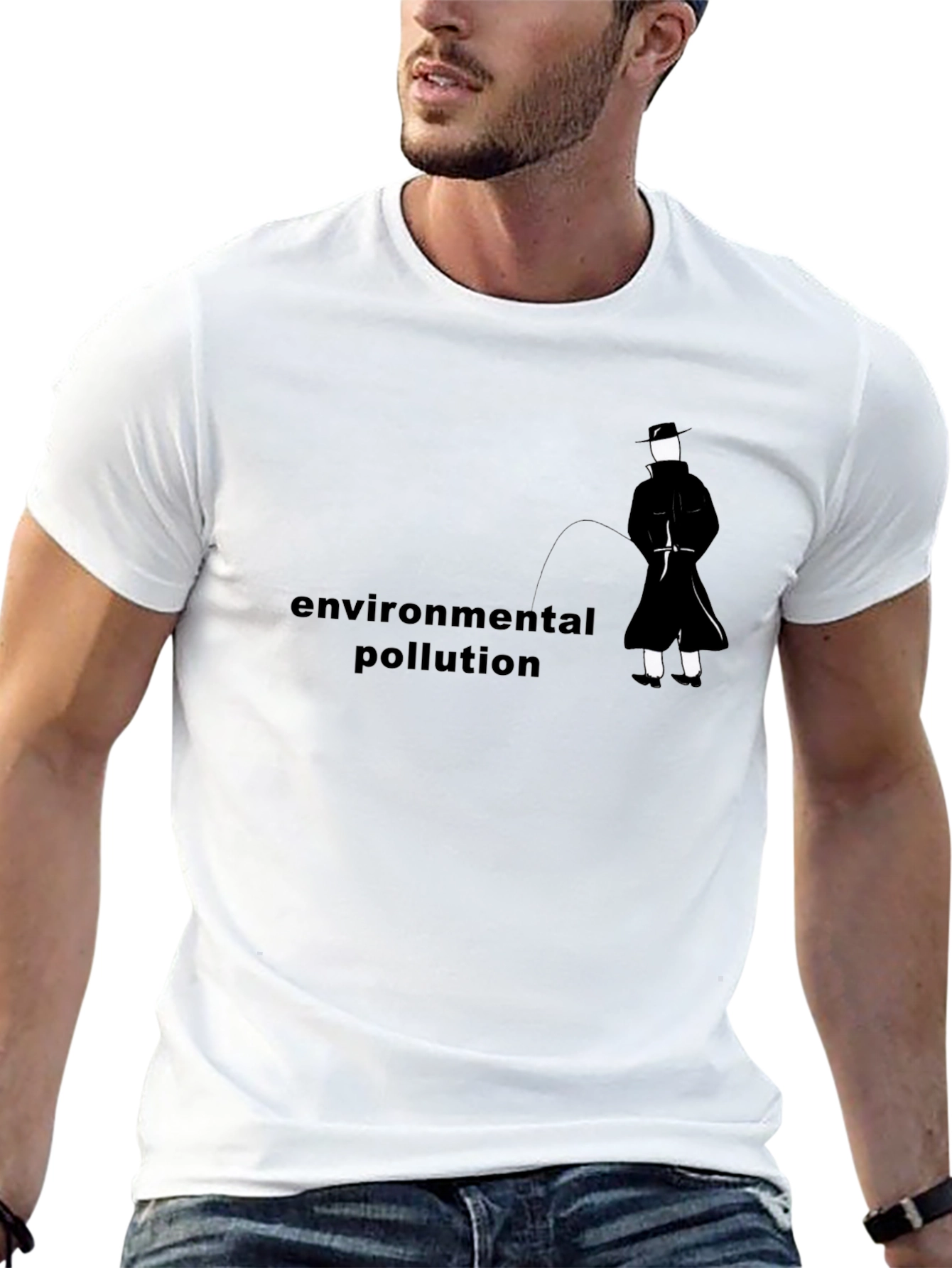 Environmental Pollution Graphic Black Tee