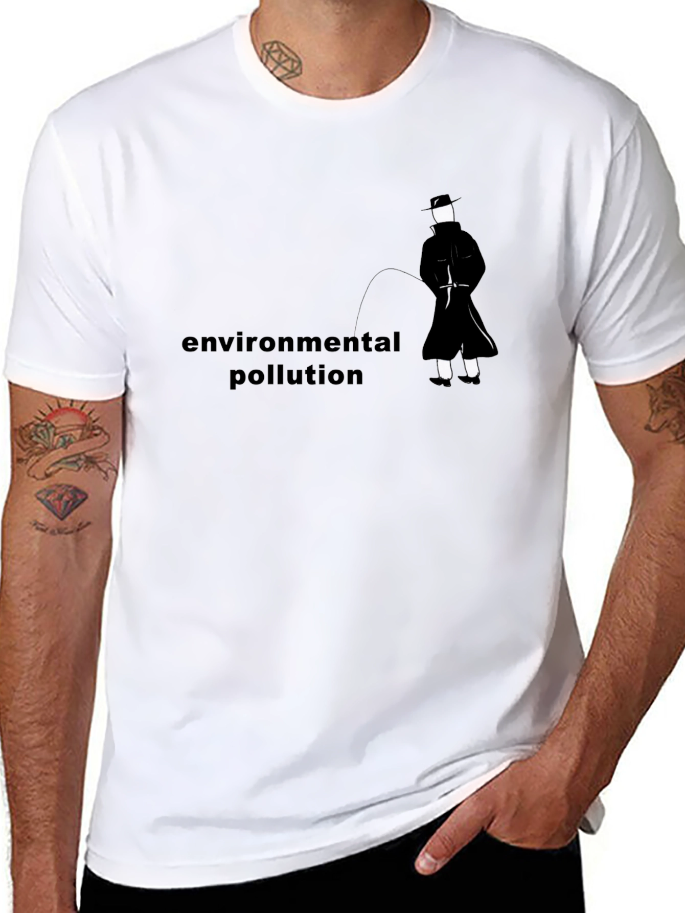 Environmental Pollution Graphic Black Tee
