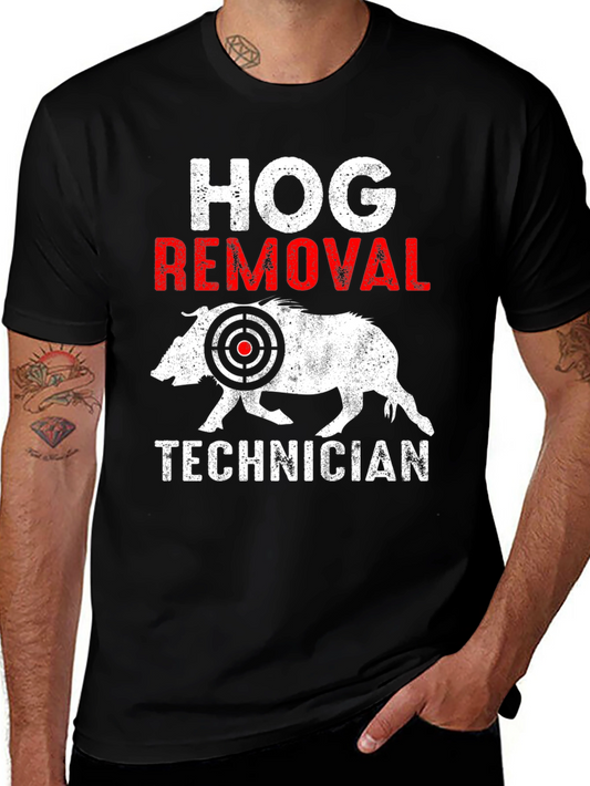 Hog Removal Technician Graphic Tee - Hunting Apparel