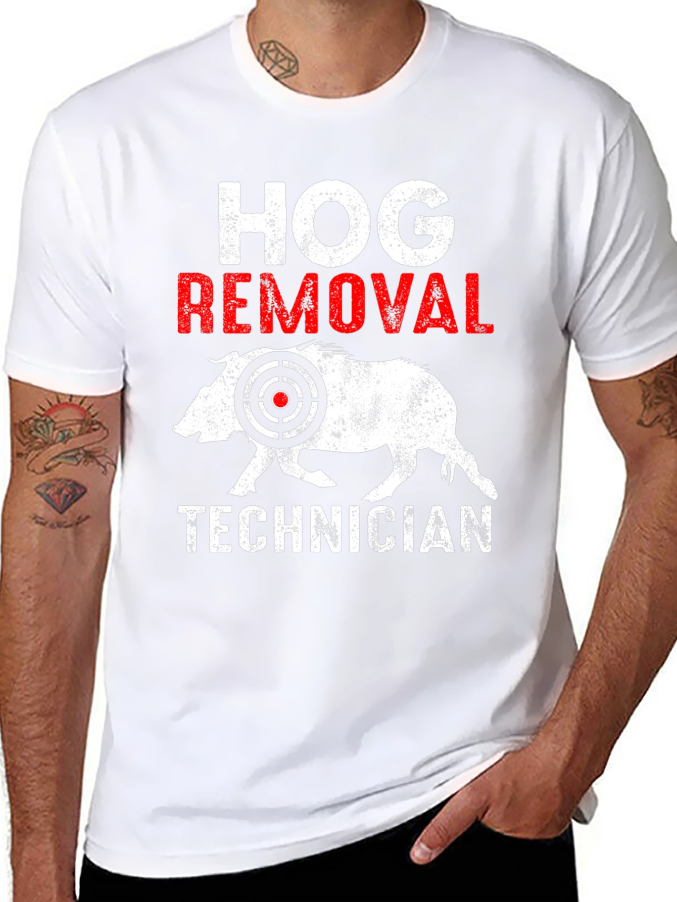 Hog Removal Technician Graphic Tee - Hunting Apparel