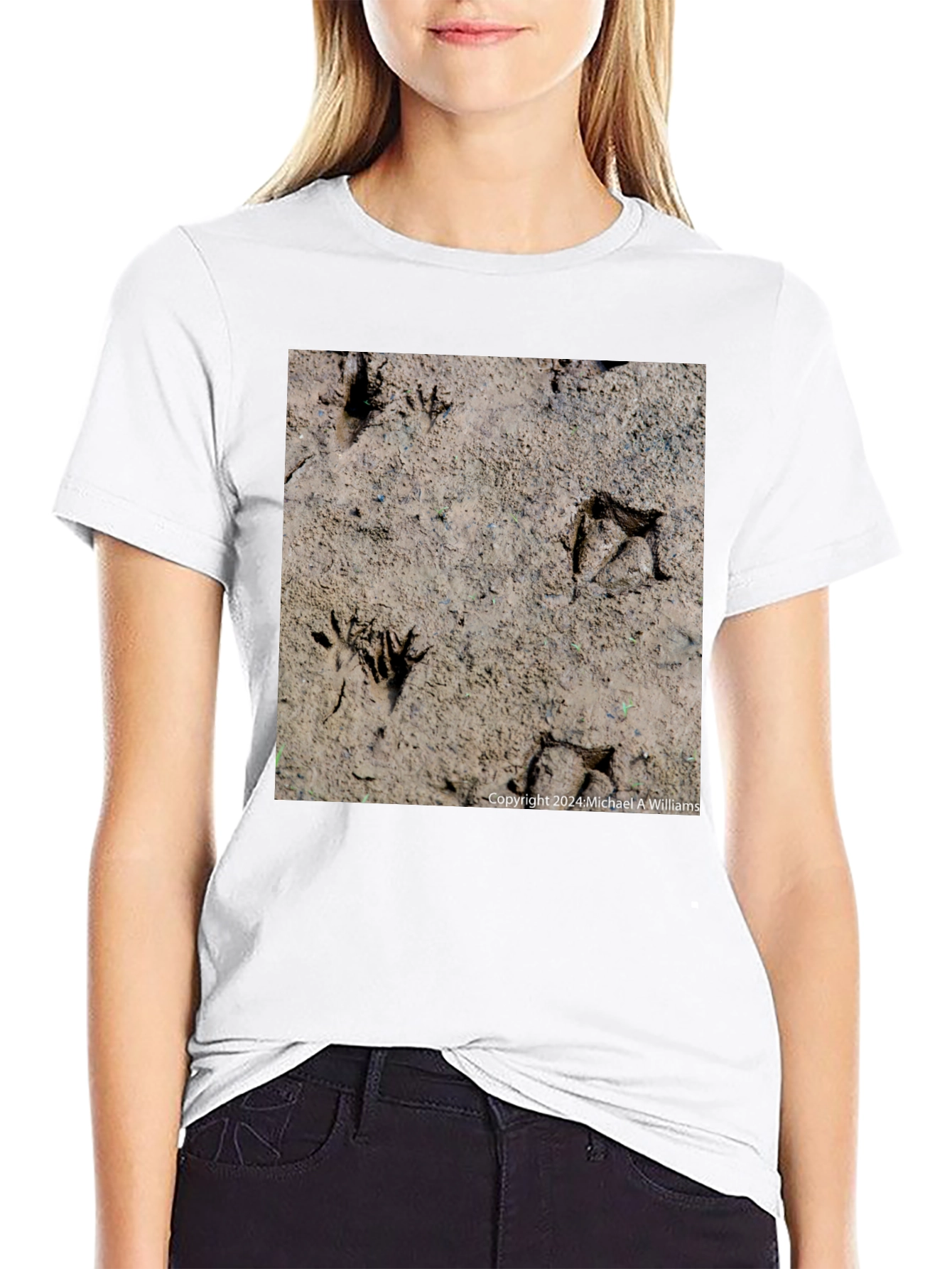 Animal Track Graphic Tee - Nature Lovers Black T-Shirt