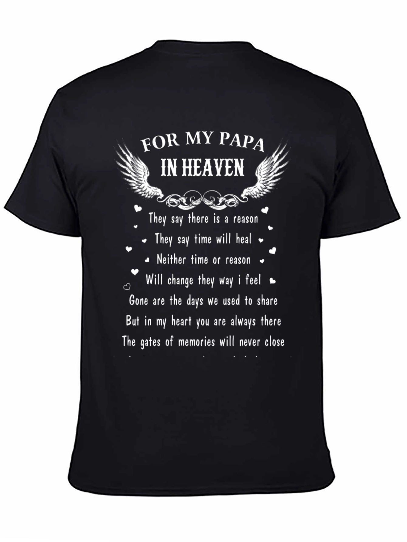 For My Papa In Heaven Memorial T-Shirt