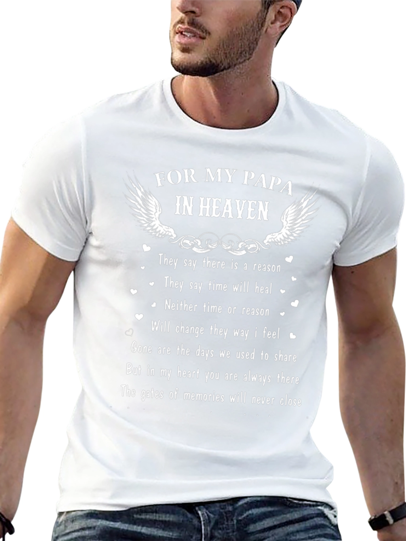 For My Papa In Heaven Memorial T-Shirt