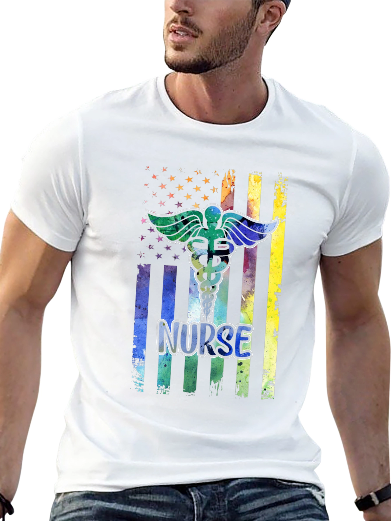 Nurse American Flag T-Shirt