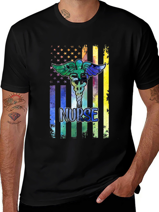 Nurse American Flag T-Shirt