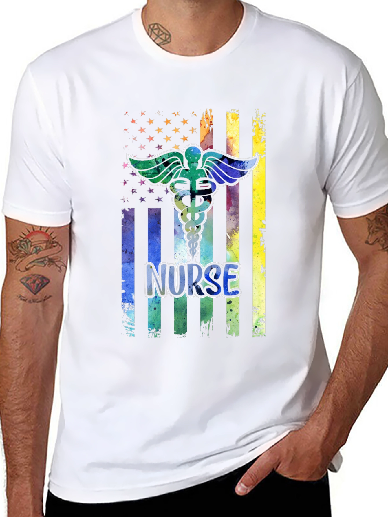 Nurse American Flag T-Shirt