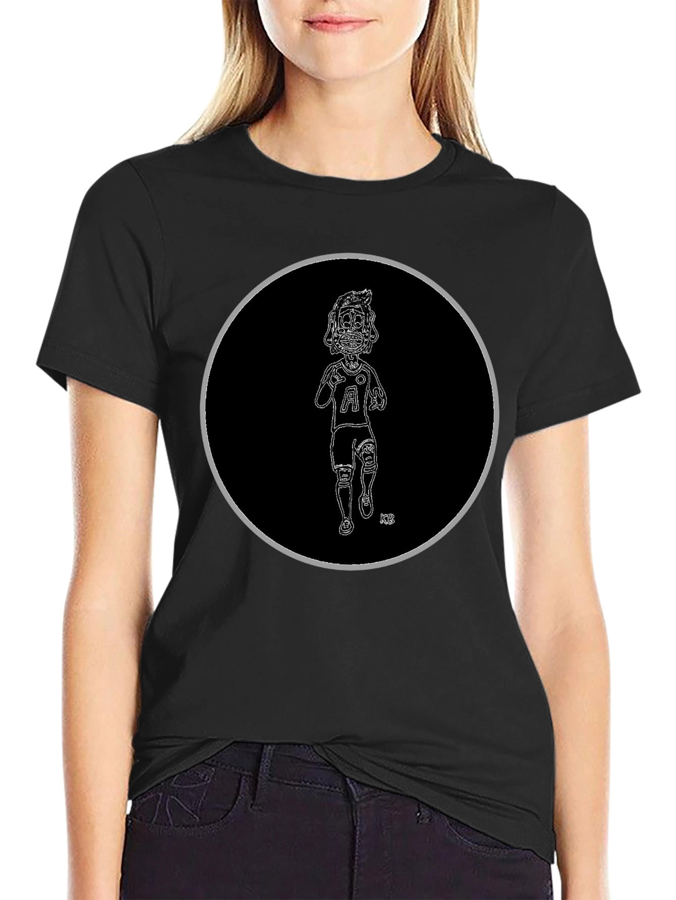 Skeleton Athlete Graphic Tee - Black Cotton T-Shirt