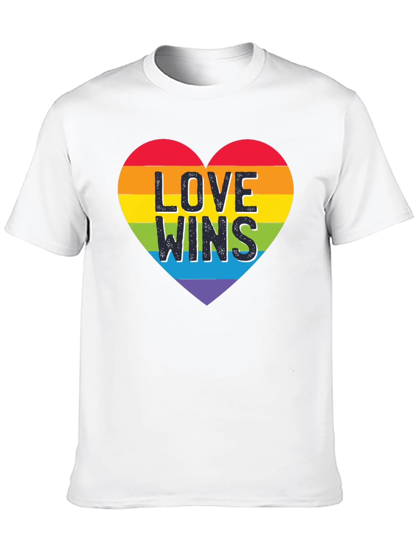 Love Wins Rainbow Heart Graphic Tee