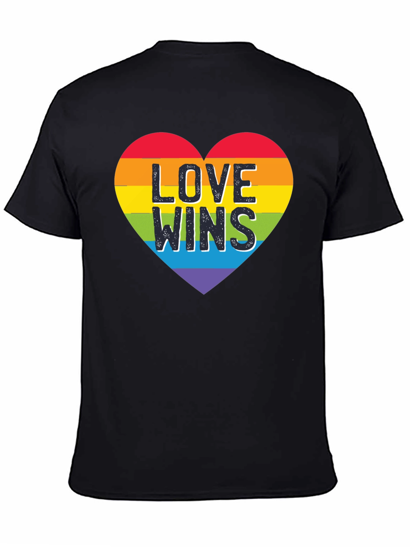 Love Wins Rainbow Heart Graphic Tee
