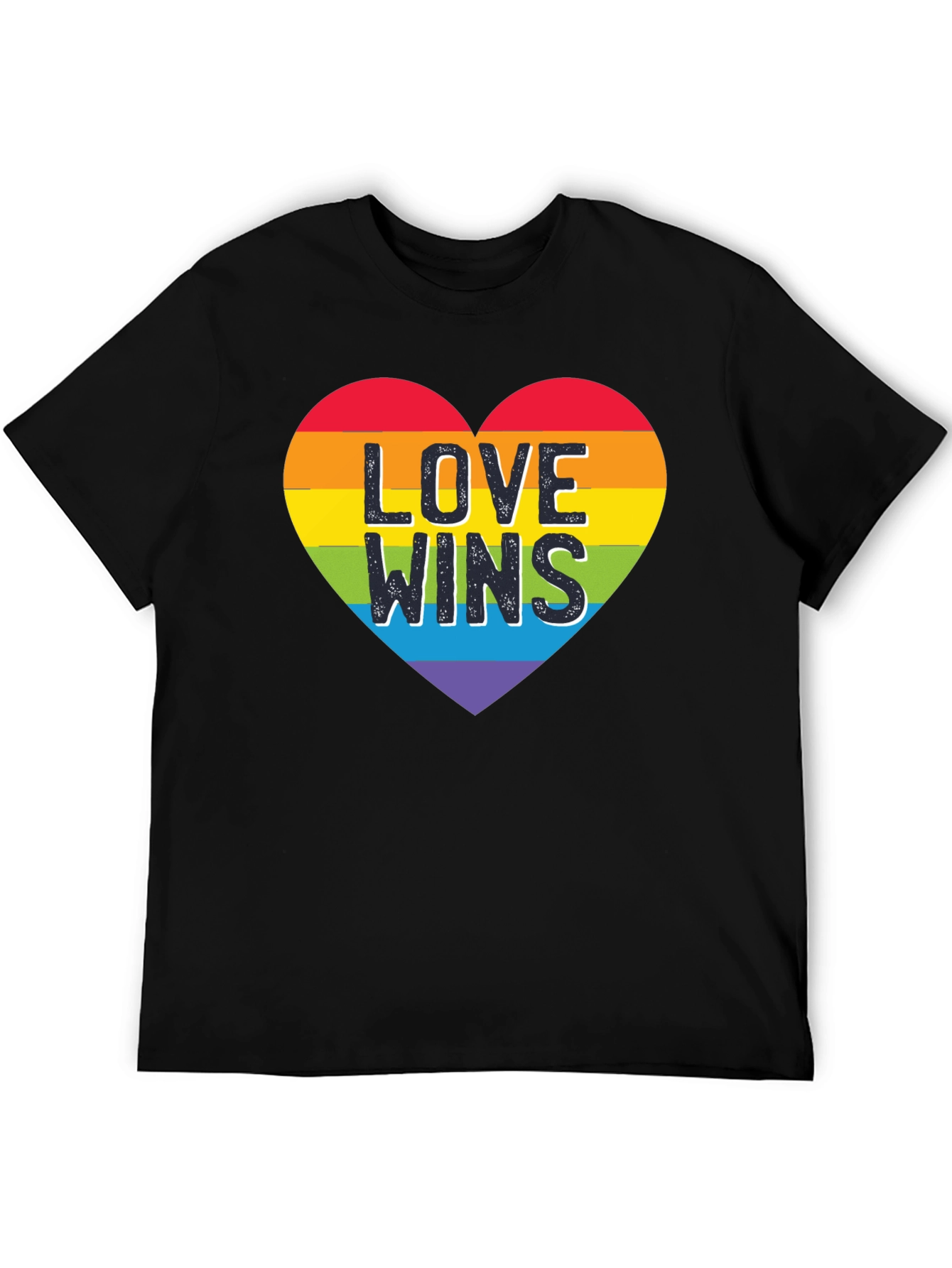 Love Wins Rainbow Heart Graphic Tee
