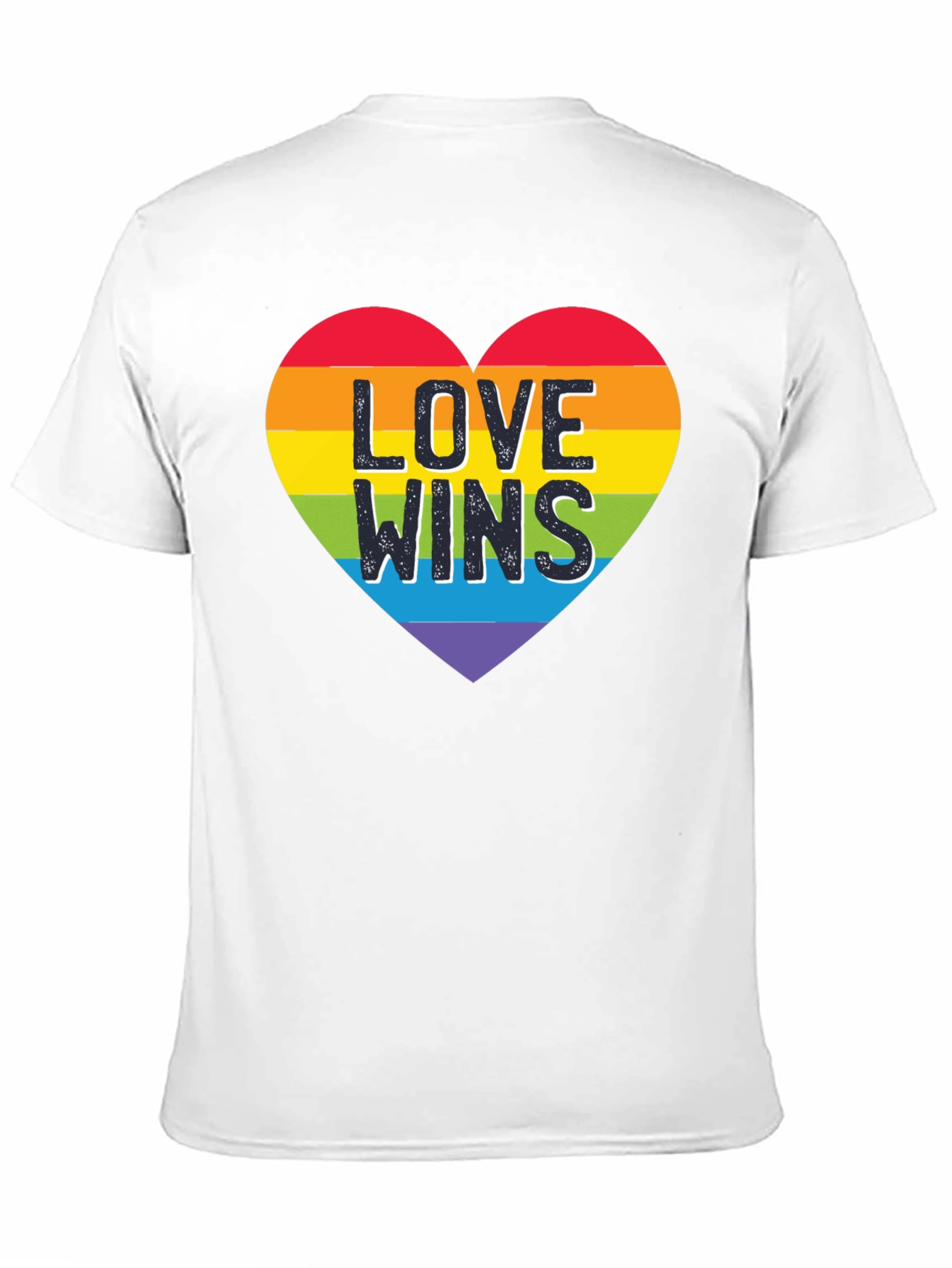 Love Wins Rainbow Heart Graphic Tee