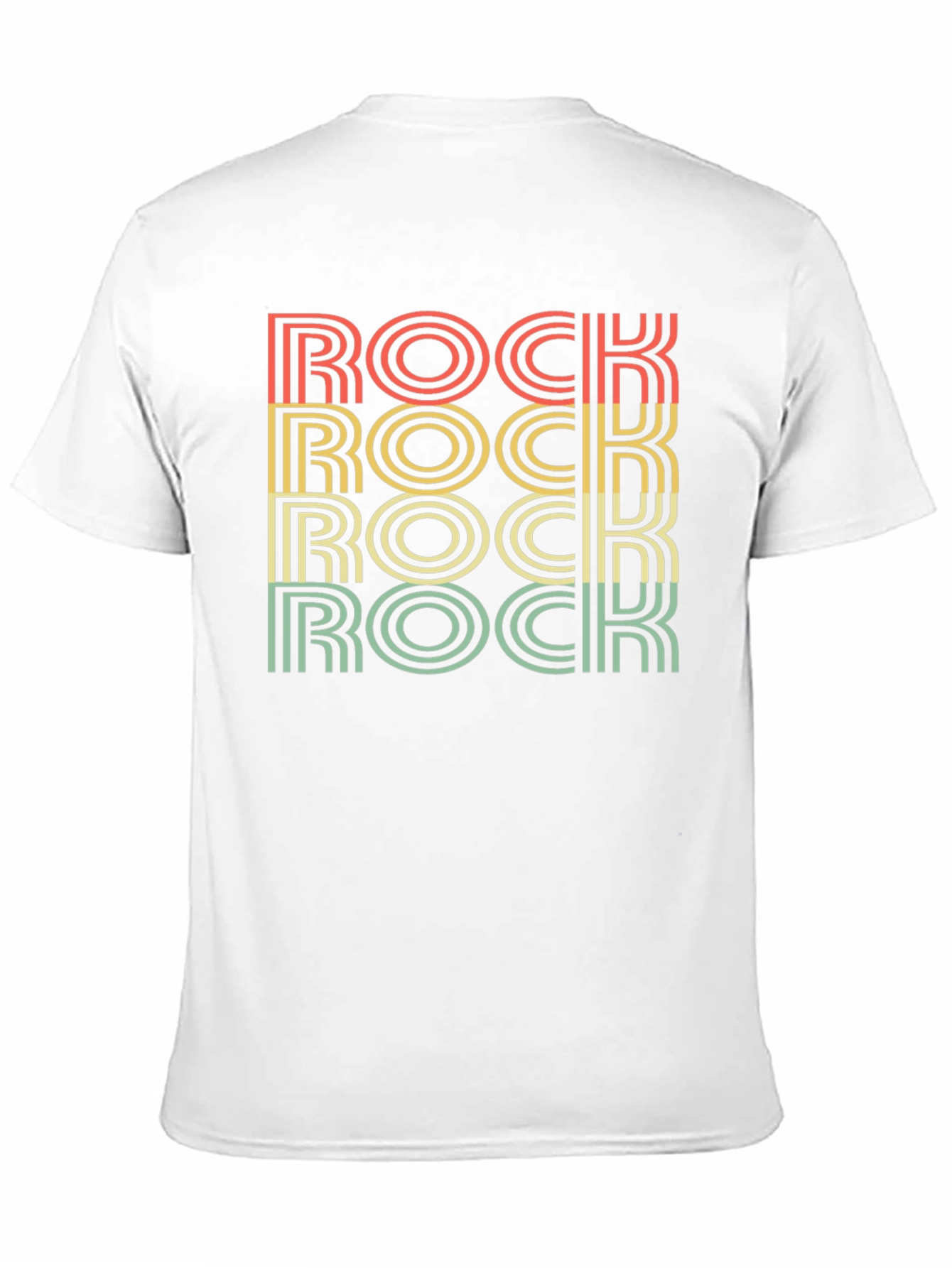 Retro ROCK Word Stack Graphic T-Shirt
