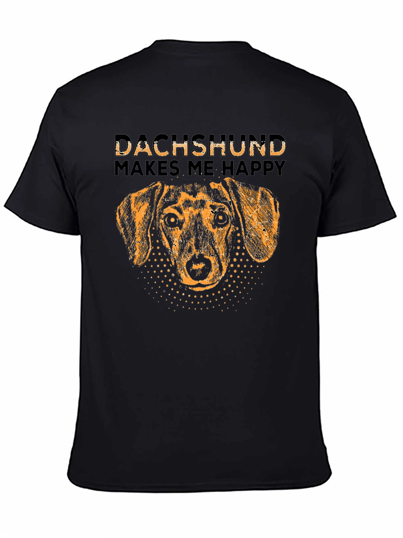 Dachshund Makes Me Happy T-Shirt Dog Lover Tee