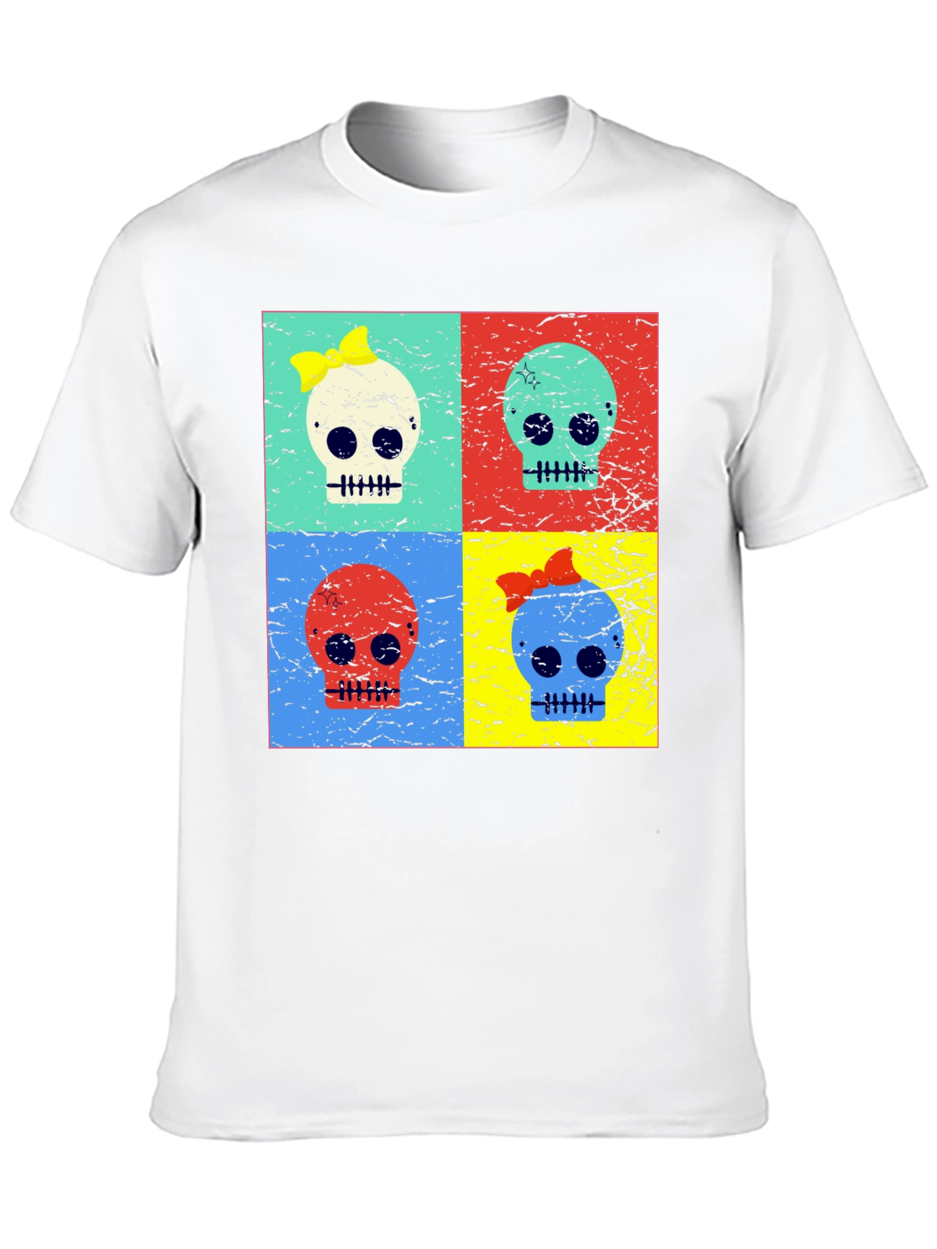 Pop Art Skull Graphic T-Shirt