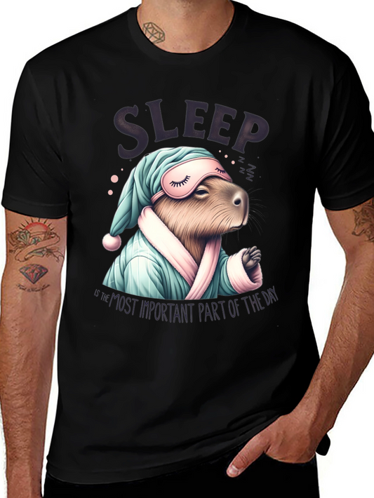 Sleepy Capybara T-Shirt: Most Important Part of the Day