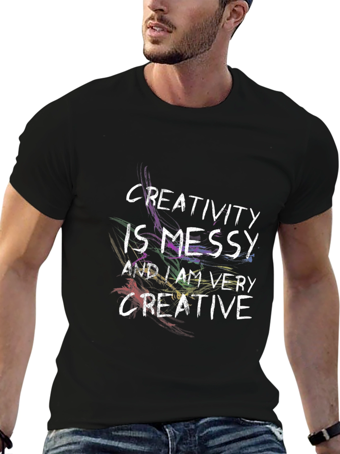 Creativity is Messy T-Shirt - Mens Black Tee