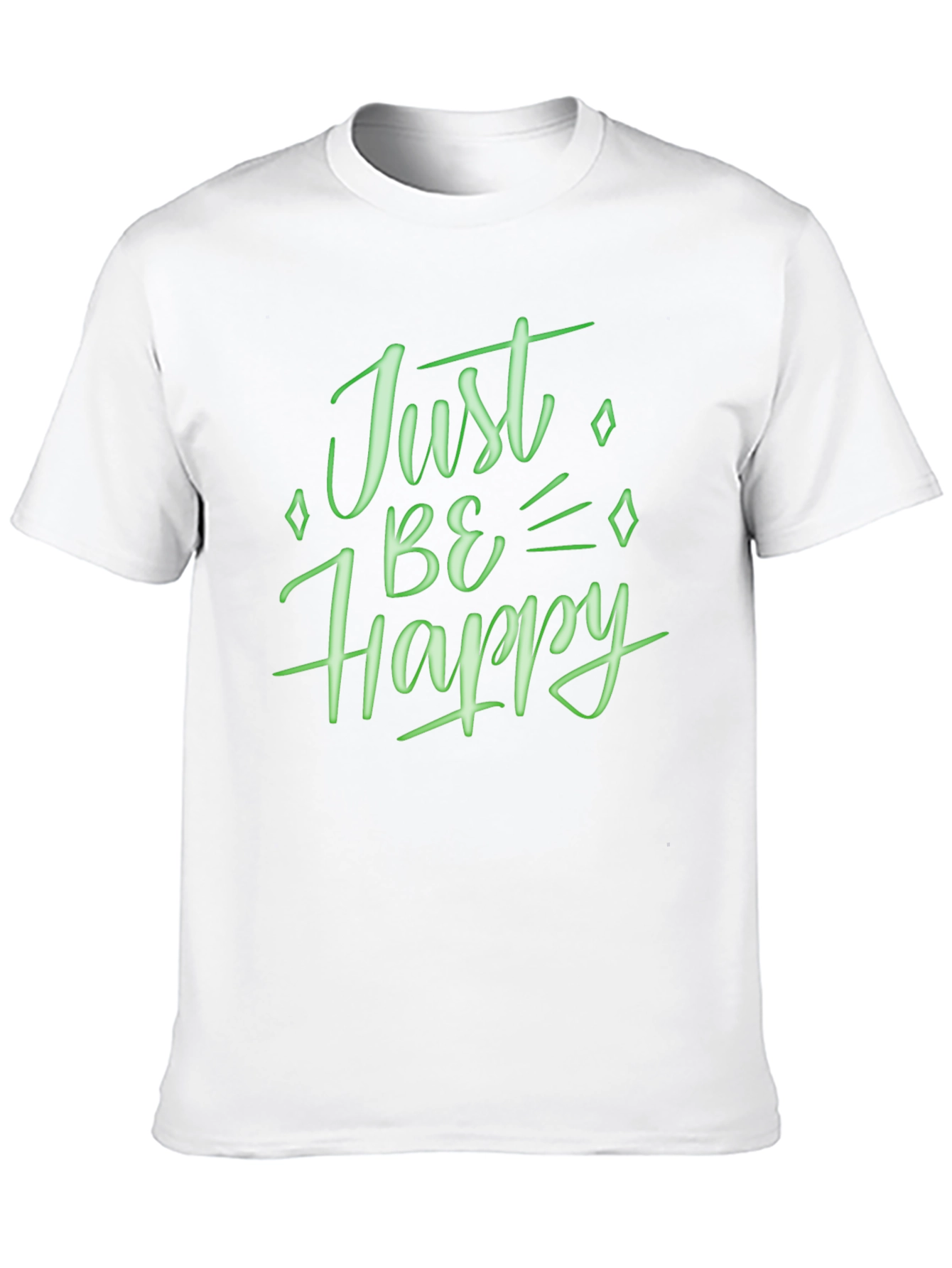 Just Be Happy Graphic Tee - Black