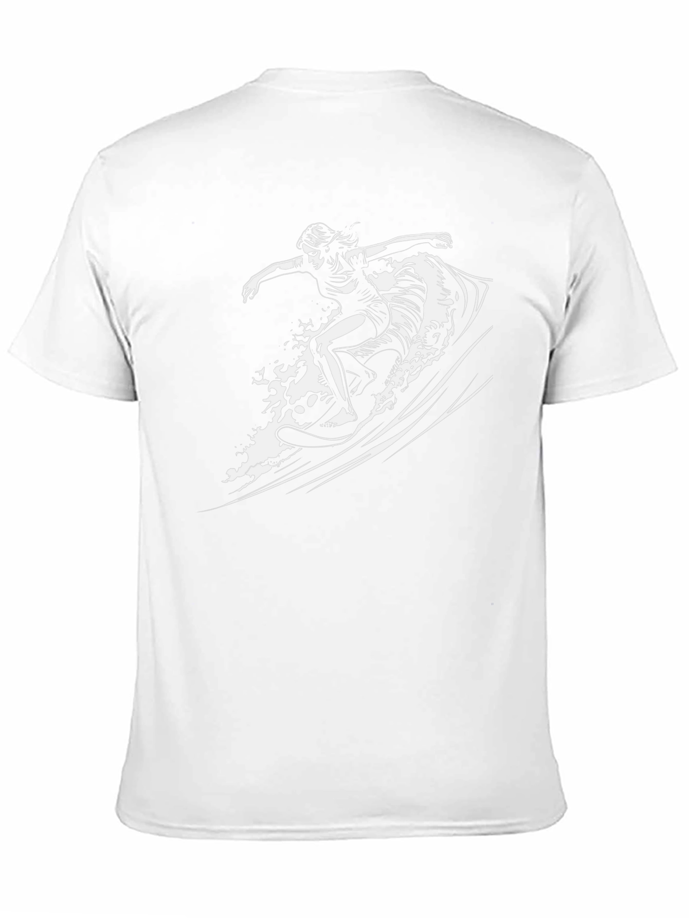 Surfer Girl Graphic Tee - Black Cotton Comfort
