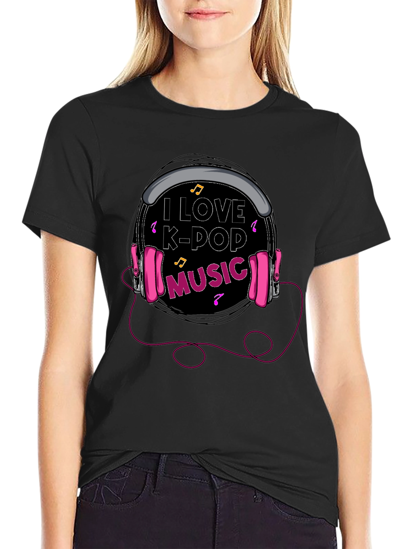 I Love K-Pop Music Graphic Tee