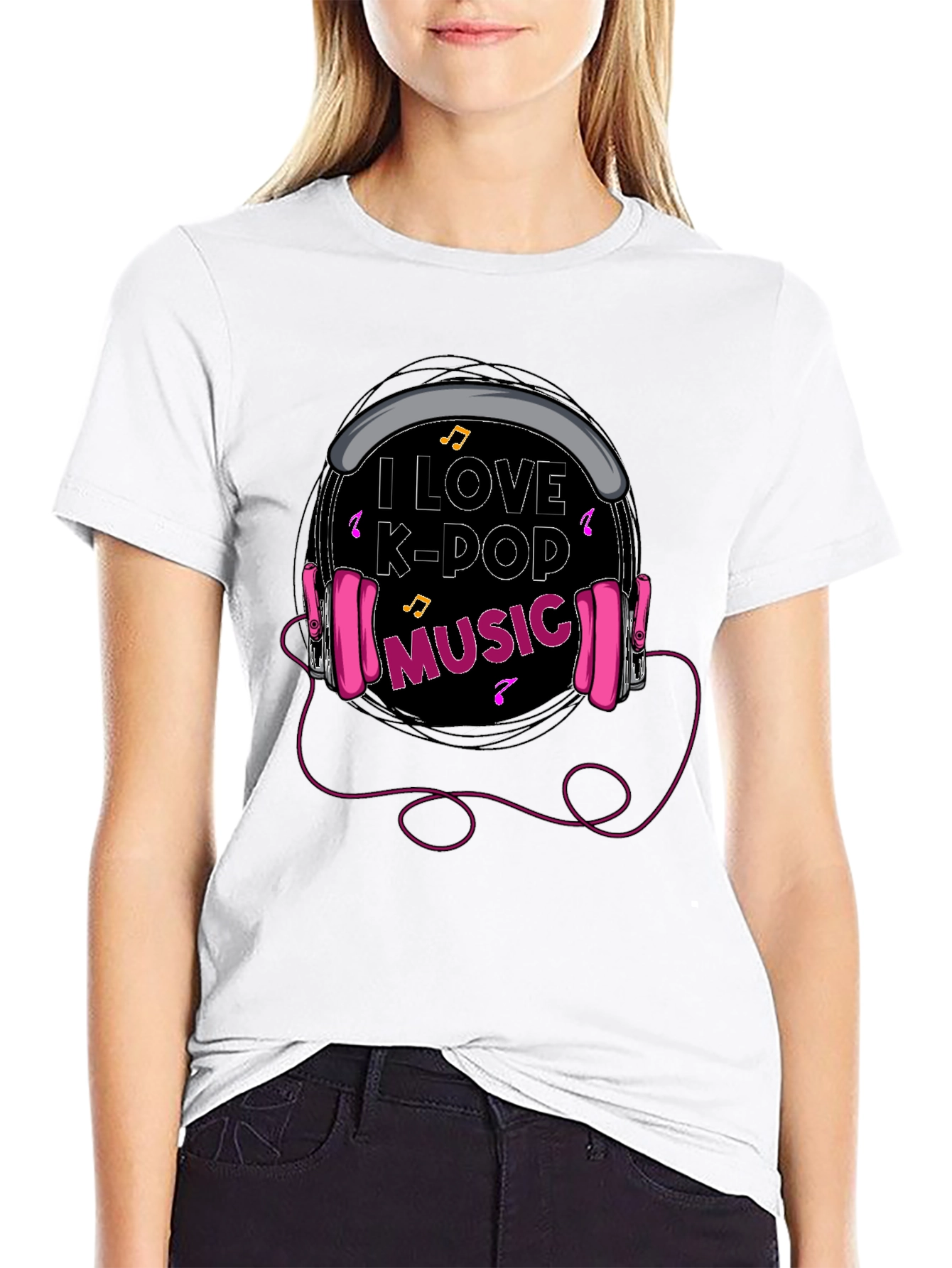 I Love K-Pop Music Graphic Tee