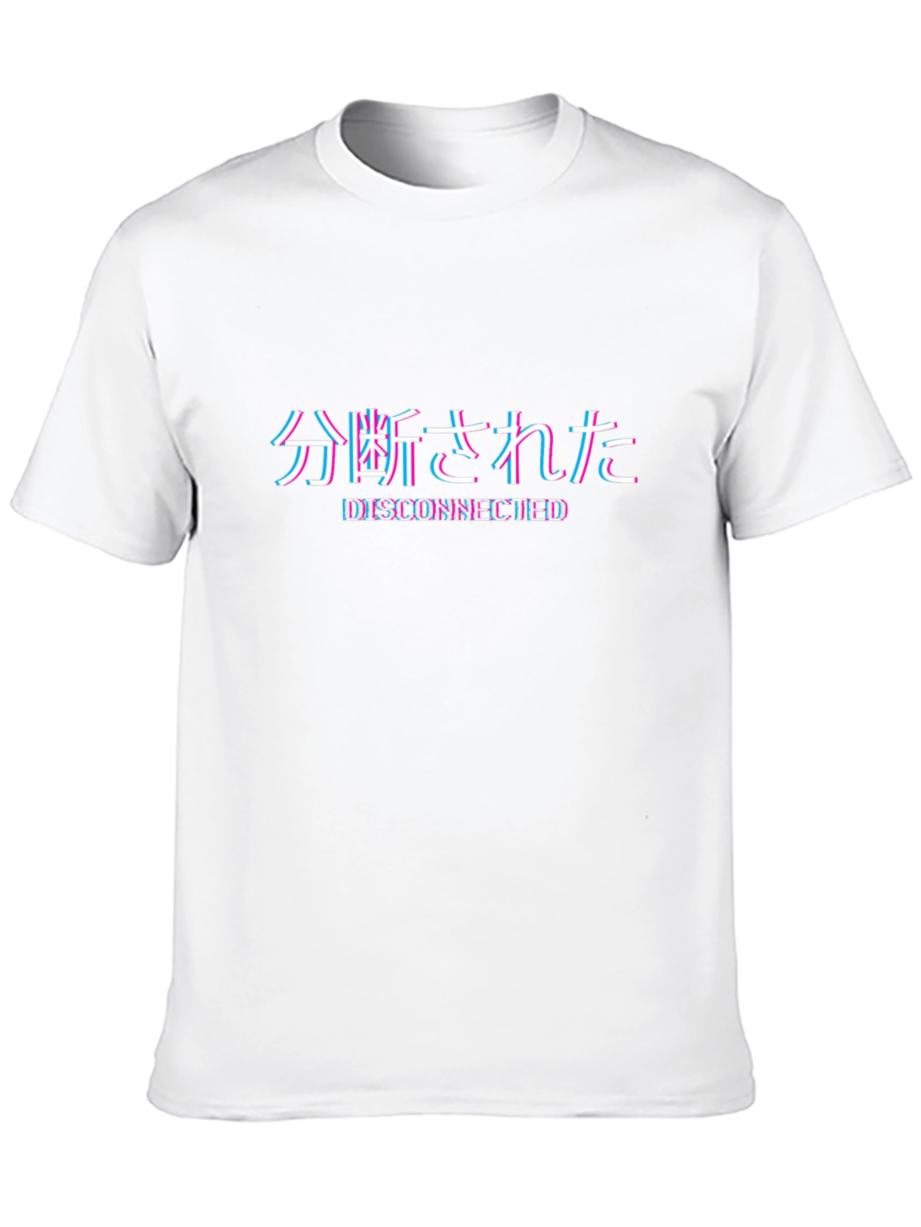 Disconnected Text Graphic Tee - Black