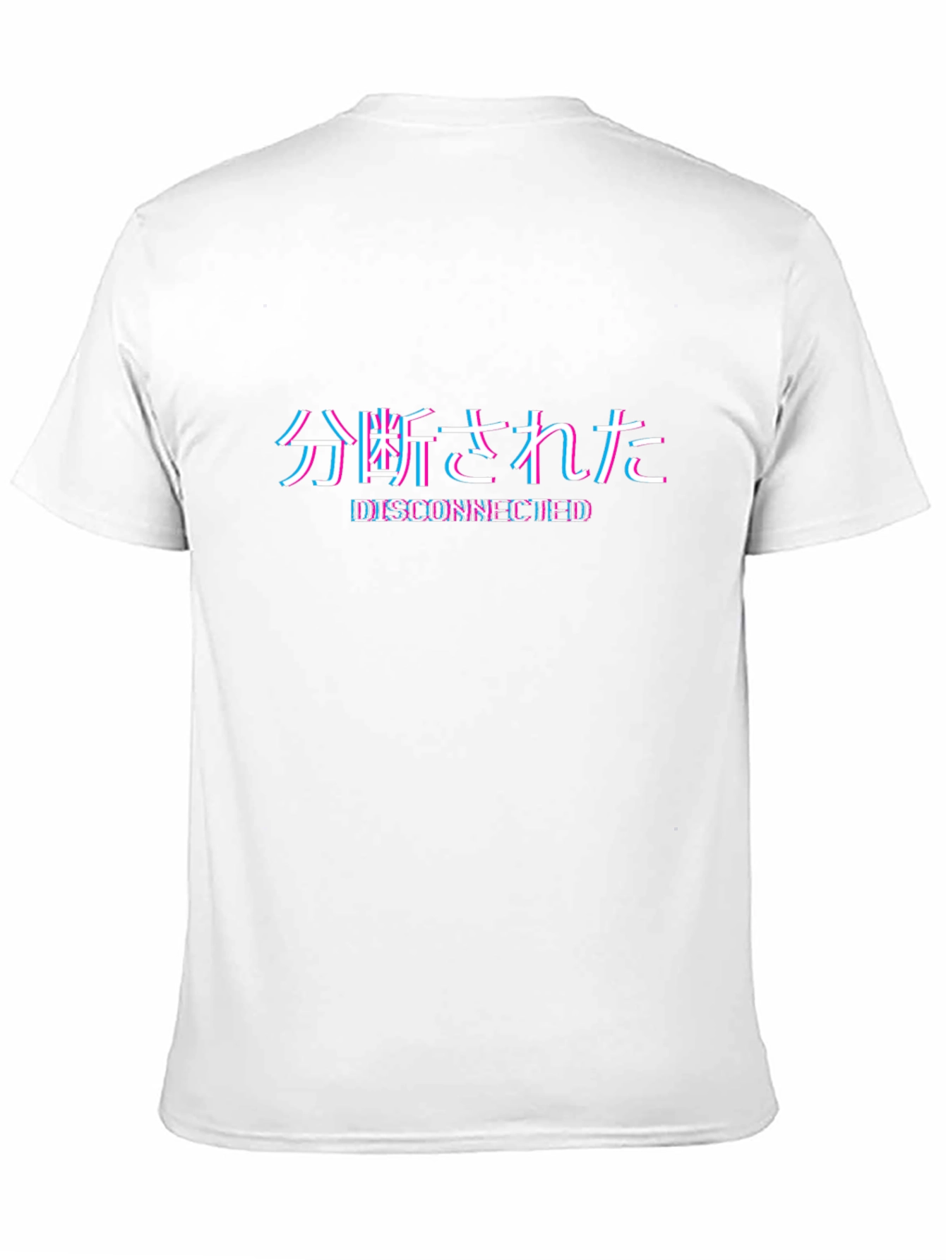 Disconnected Text Graphic Tee - Black