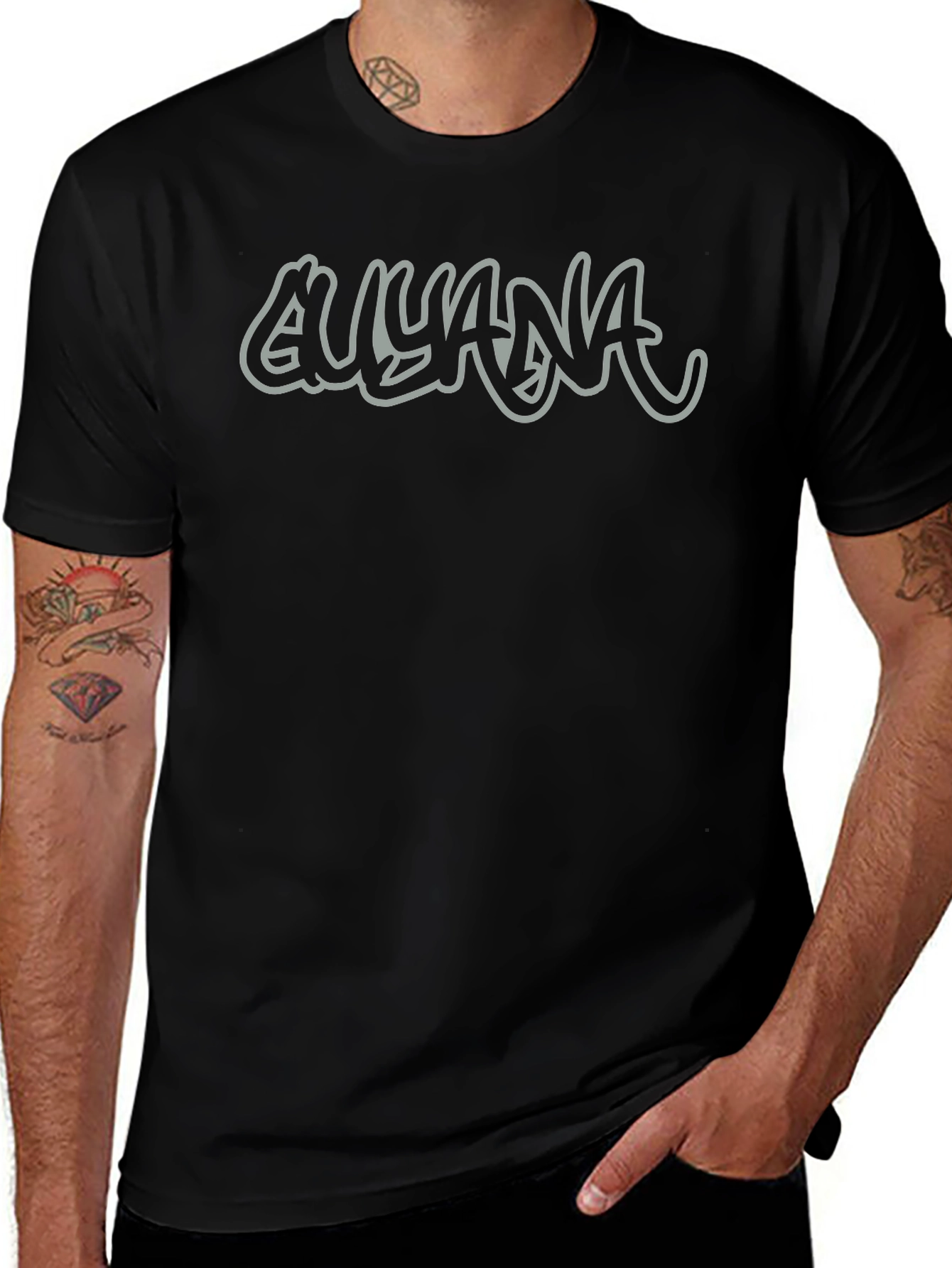Stylish Black T-Shirt with Graphic Design