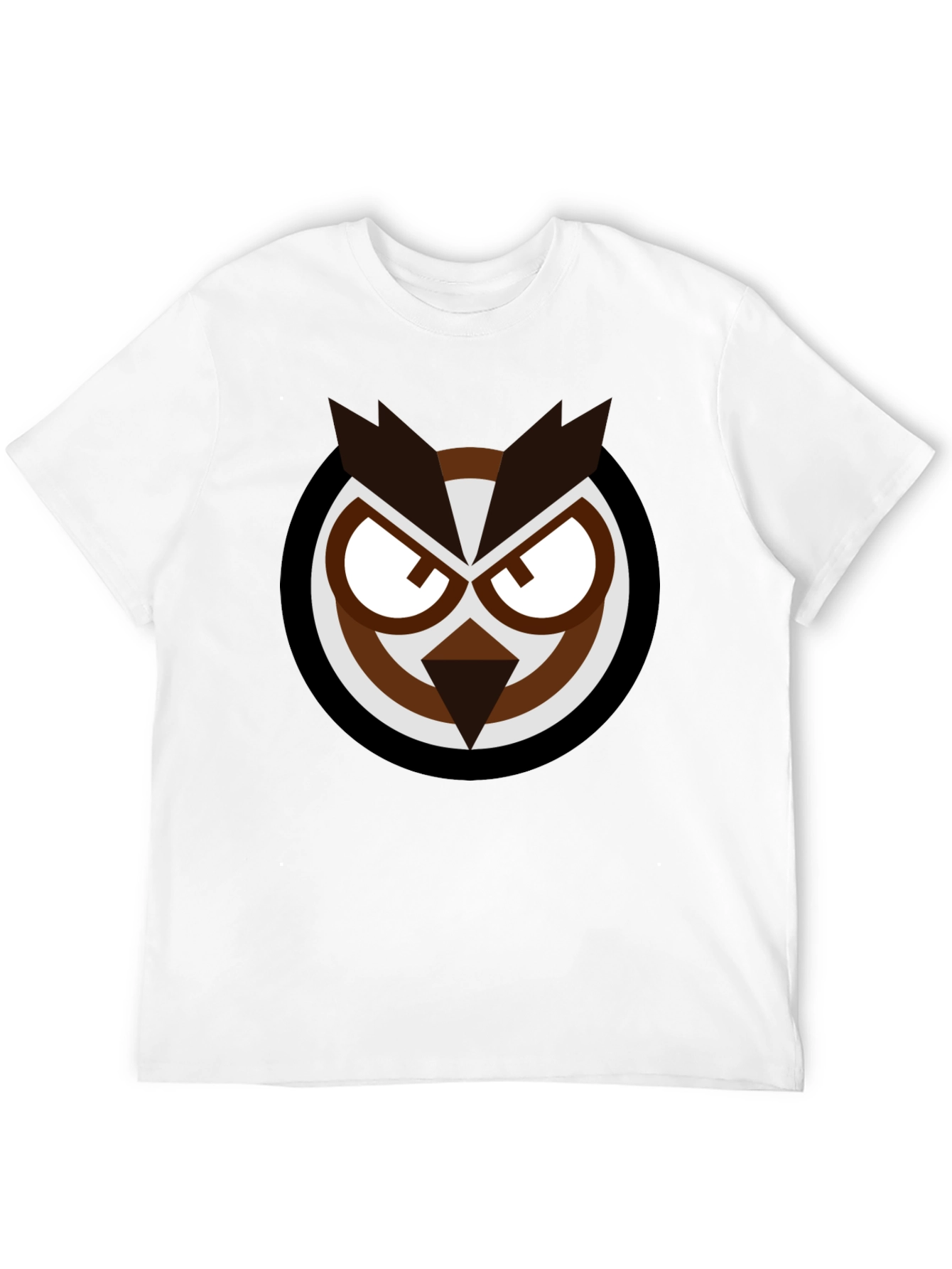 Owl Graphic Print T-Shirt - Black