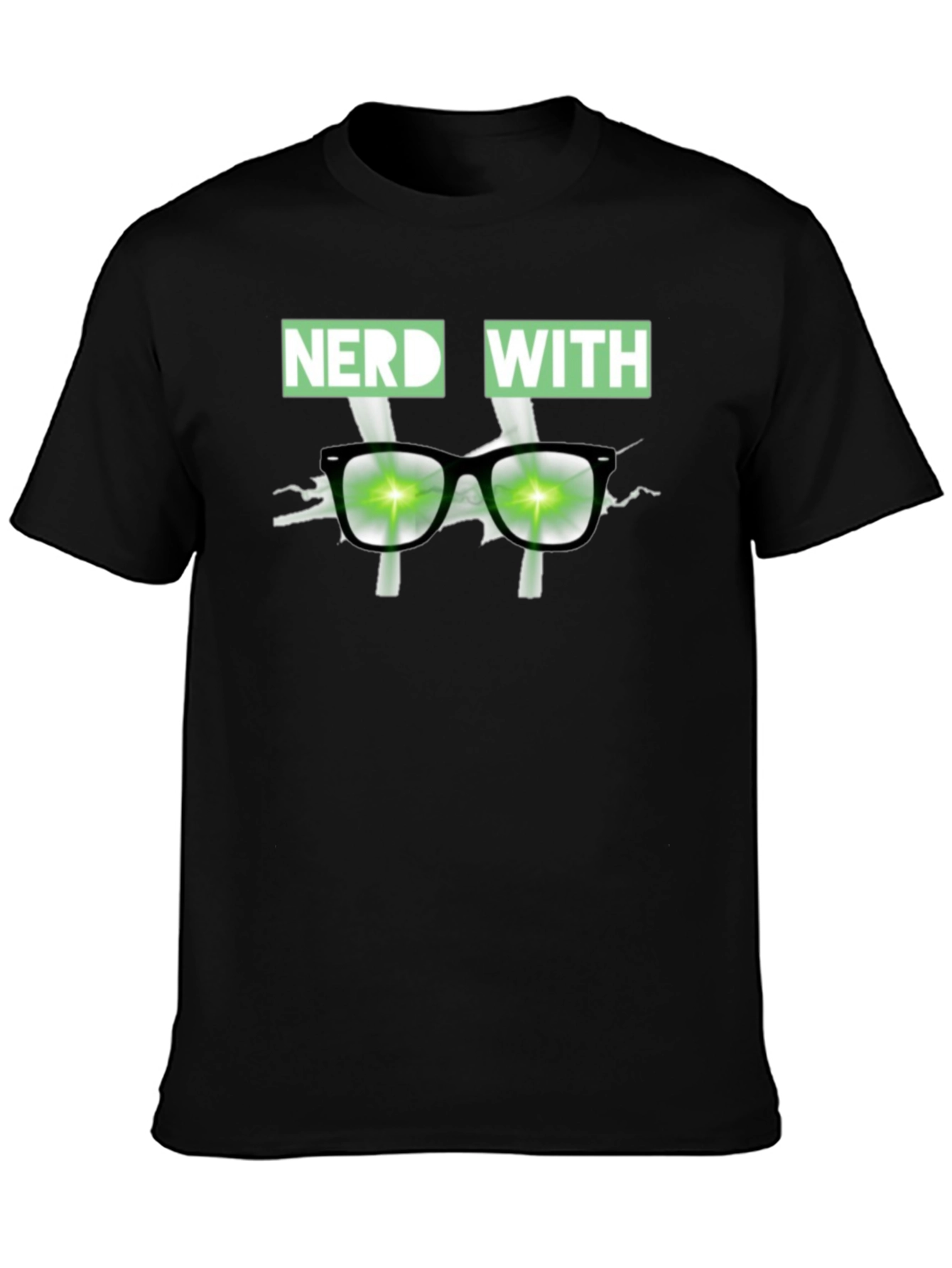 Nerd With Glasses Graphic T-Shirt