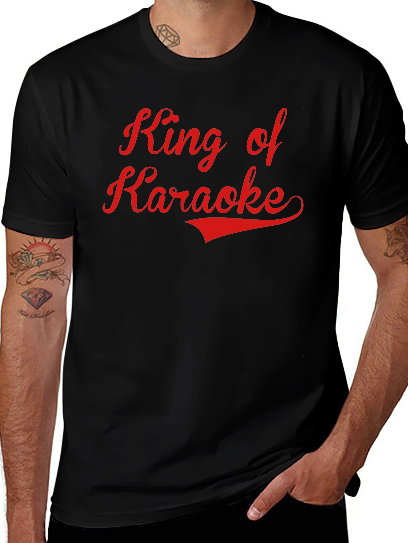 King of Karaoke Black T-Shirt