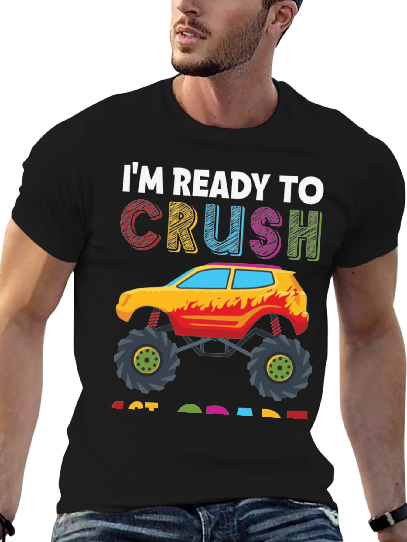 Ready to Crush 1st Grade Monster Truck T-Shirt