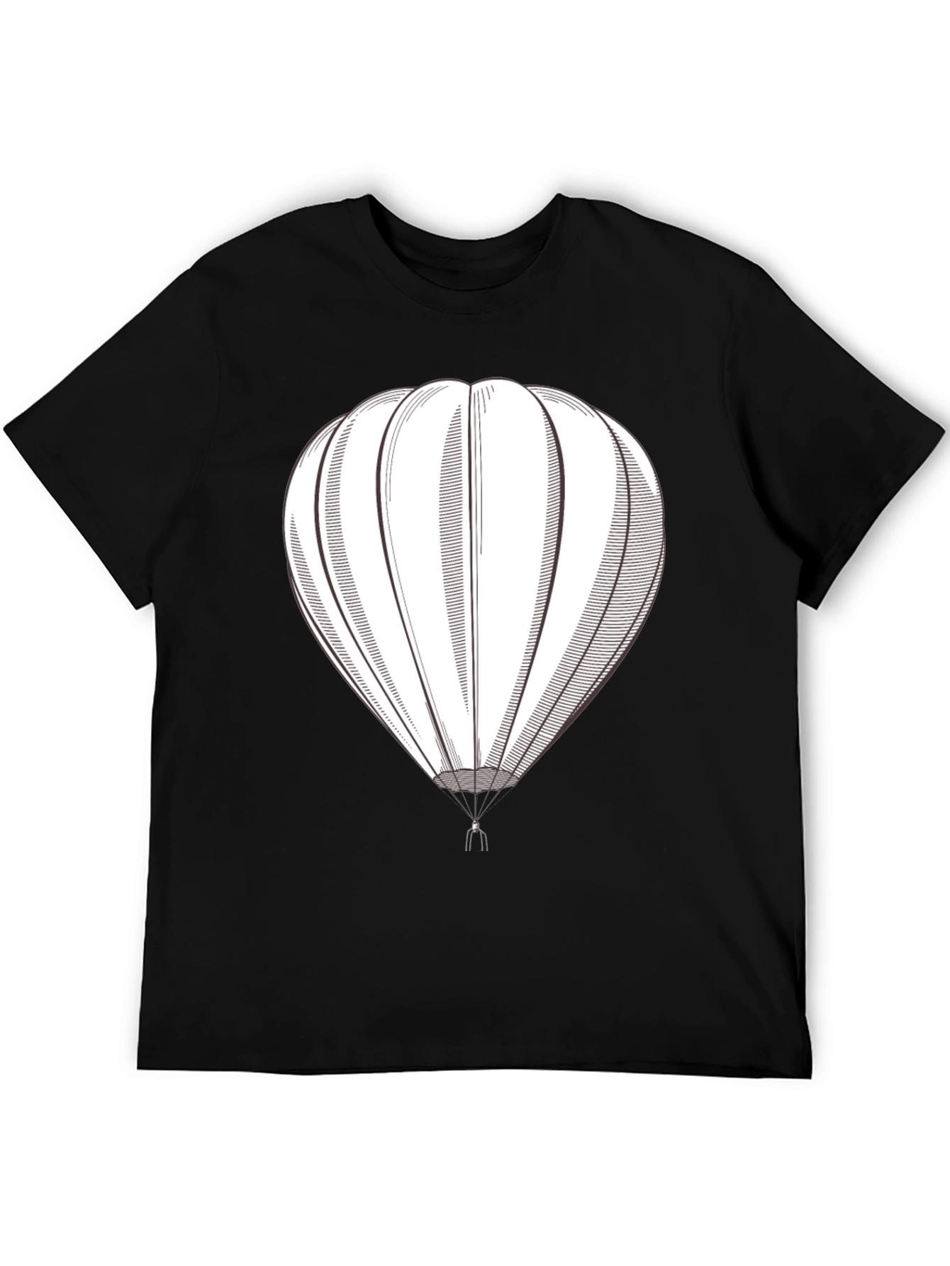 Hot Air Balloon Graphic Tee - Black