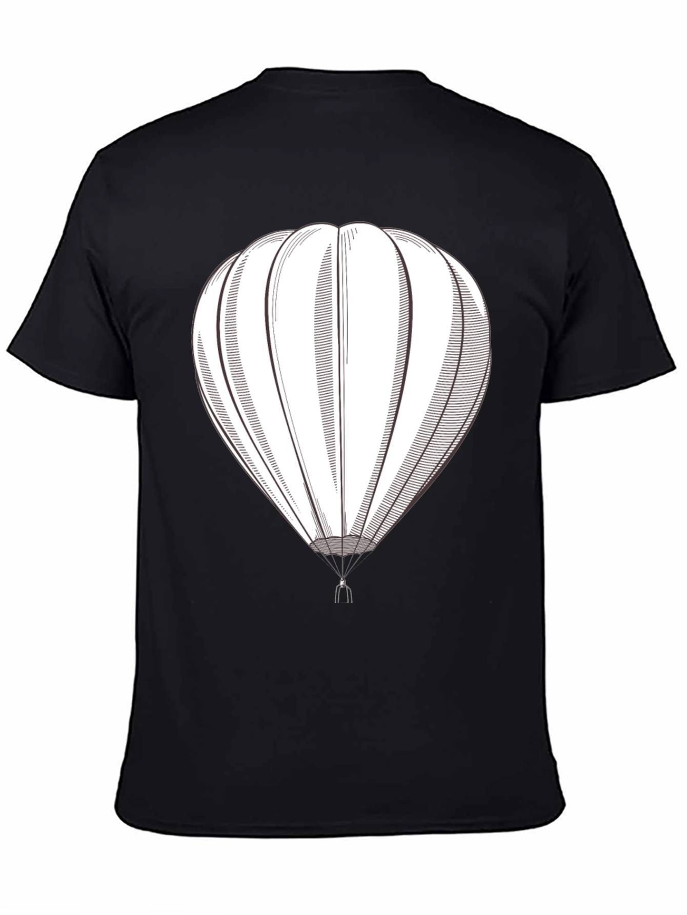 Hot Air Balloon Graphic Tee - Black