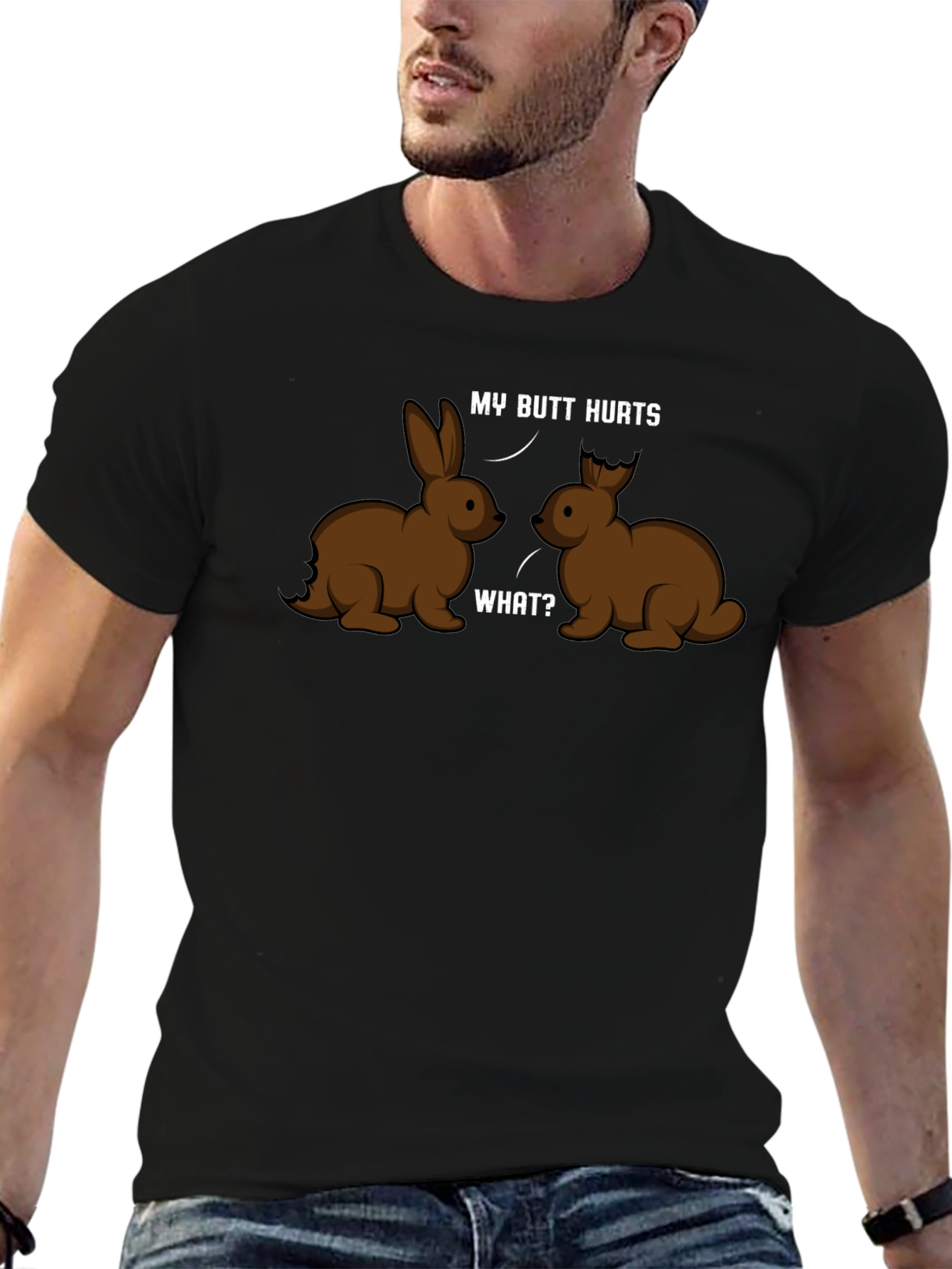Funny My Butt Hurts Bunny T-Shirt