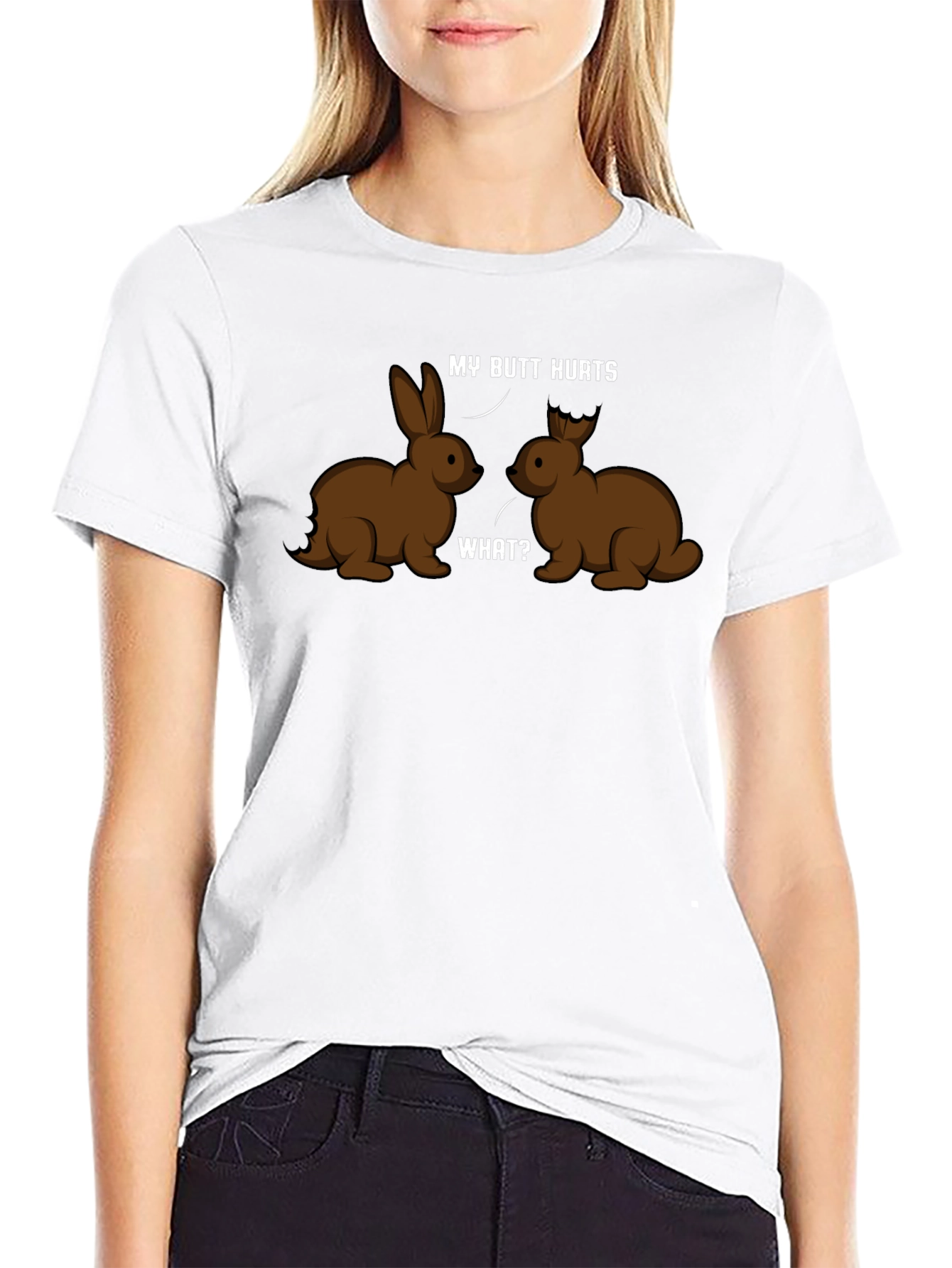 Funny My Butt Hurts Bunny T-Shirt