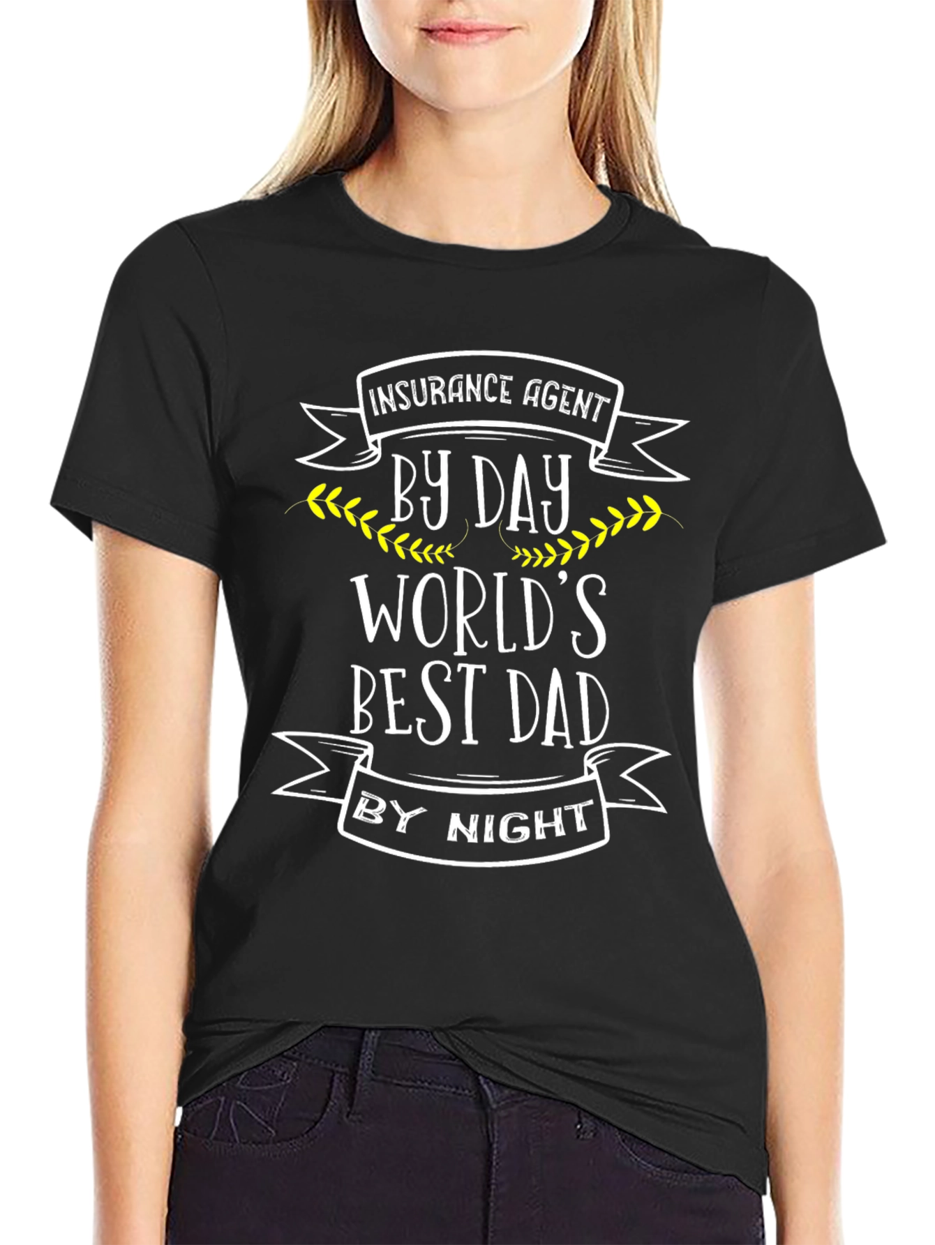 Insurance Agent Dad Black T-Shirt