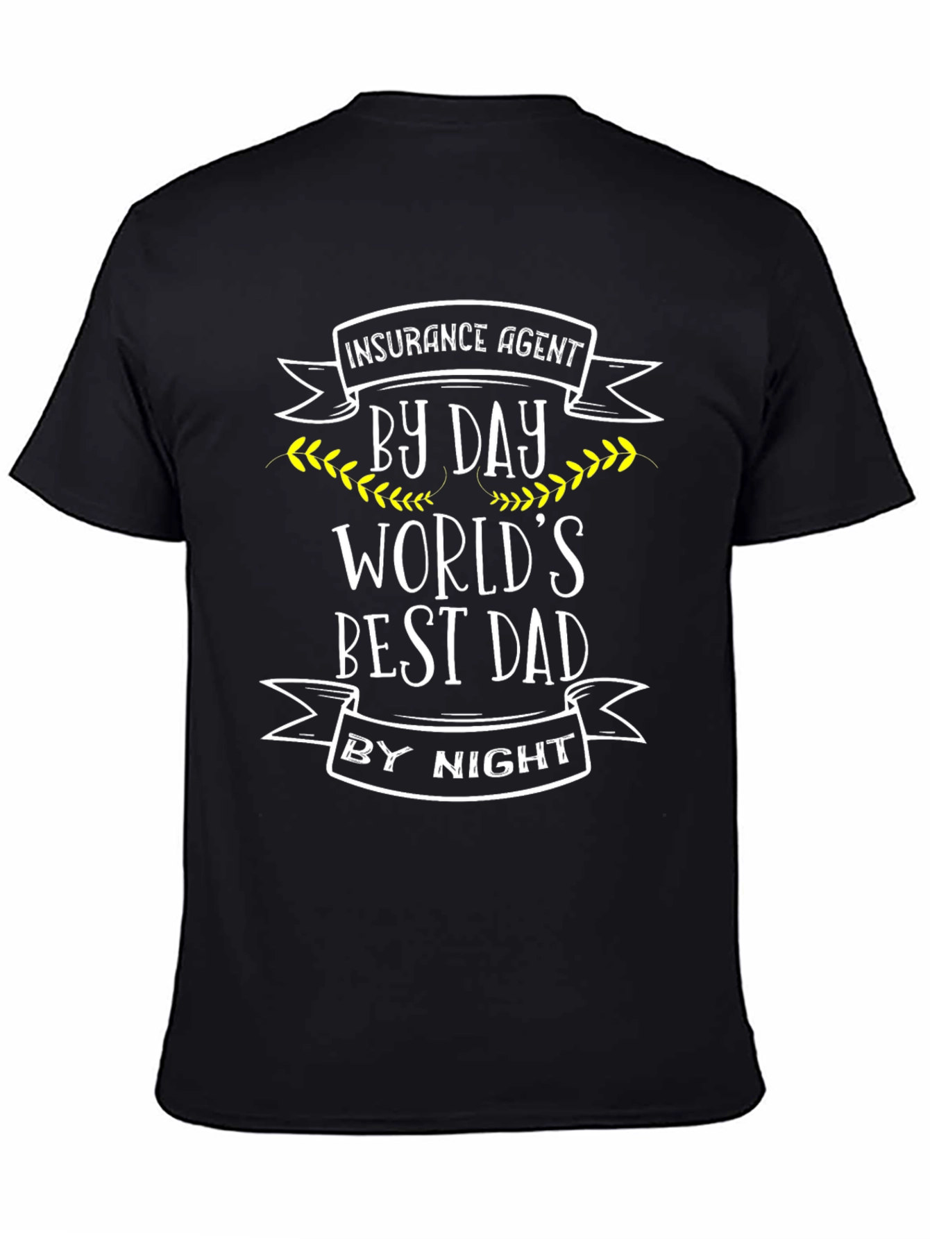 Insurance Agent Dad Black T-Shirt