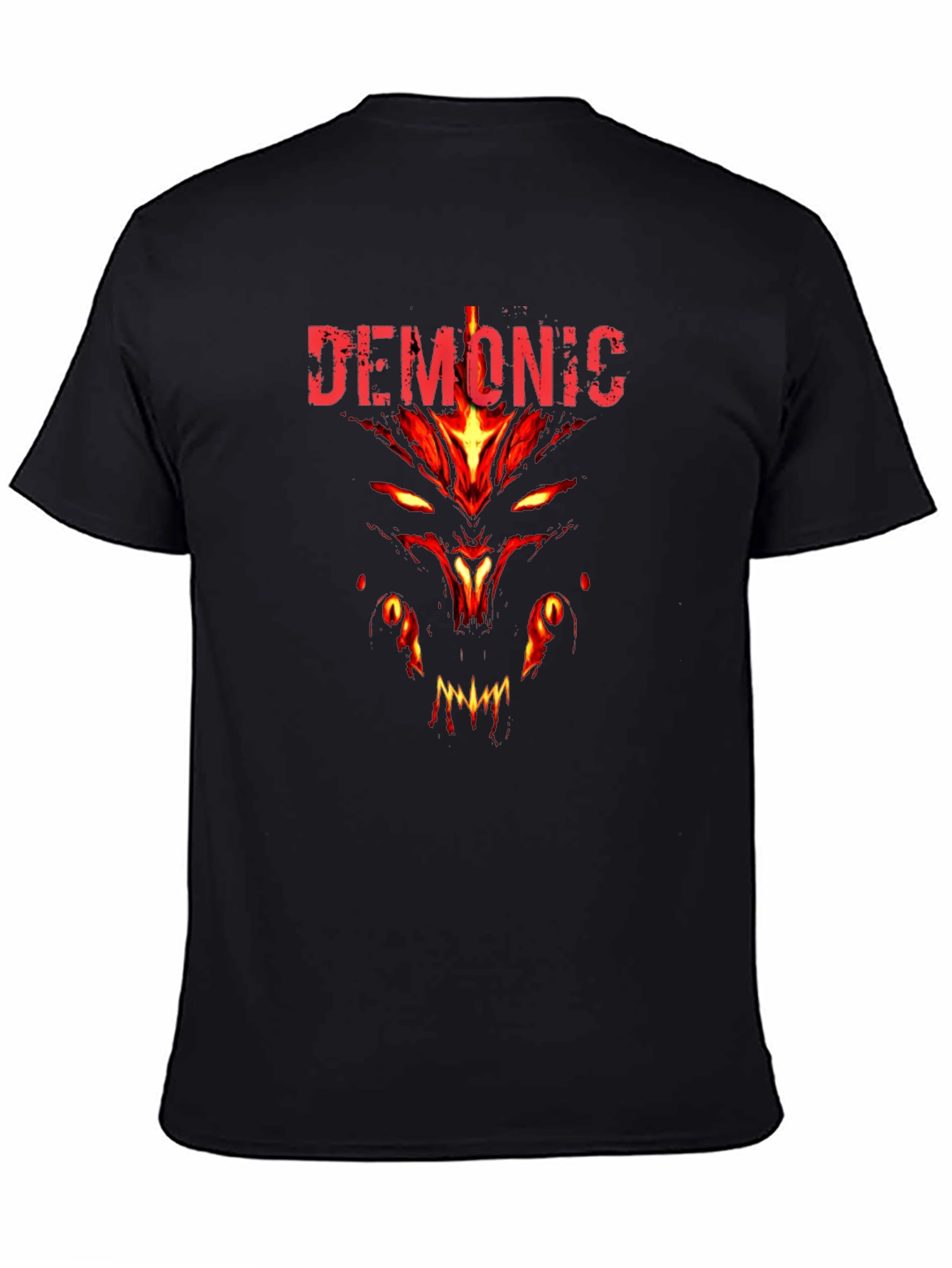Demonic Graphic Print Tee - Mens Black T-Shirt
