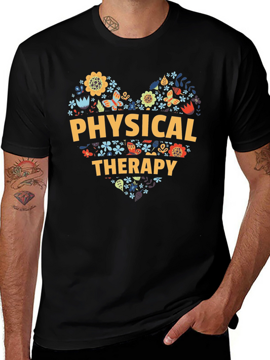 Physical Therapy Heart Floral T-Shirt