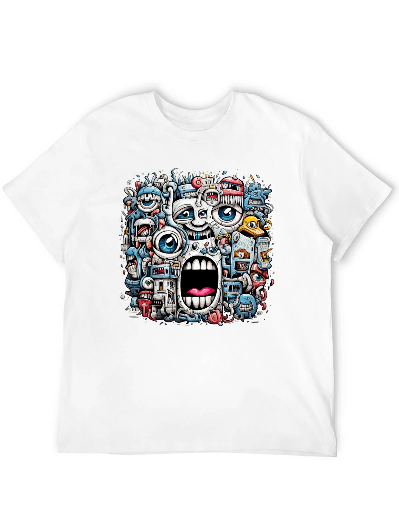 Funky Doodle Art Black T-Shirt