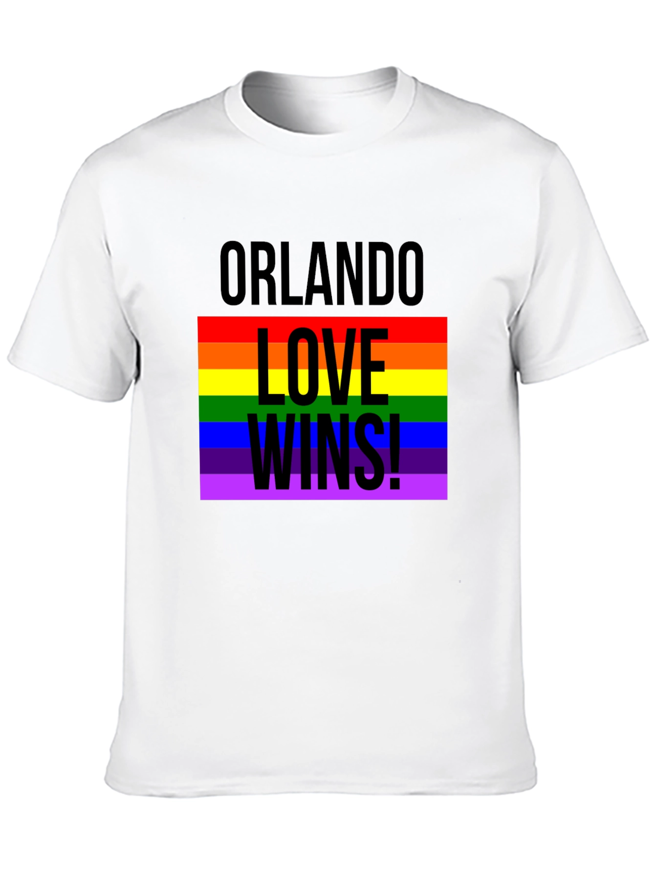 Orlando Love Wins! Black Graphic T-Shirt