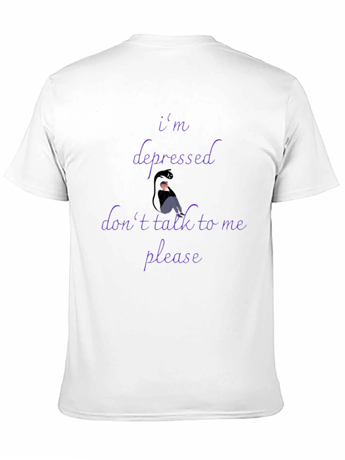 Im Depressed Graphic Tee - Unisex Black T-Shirt