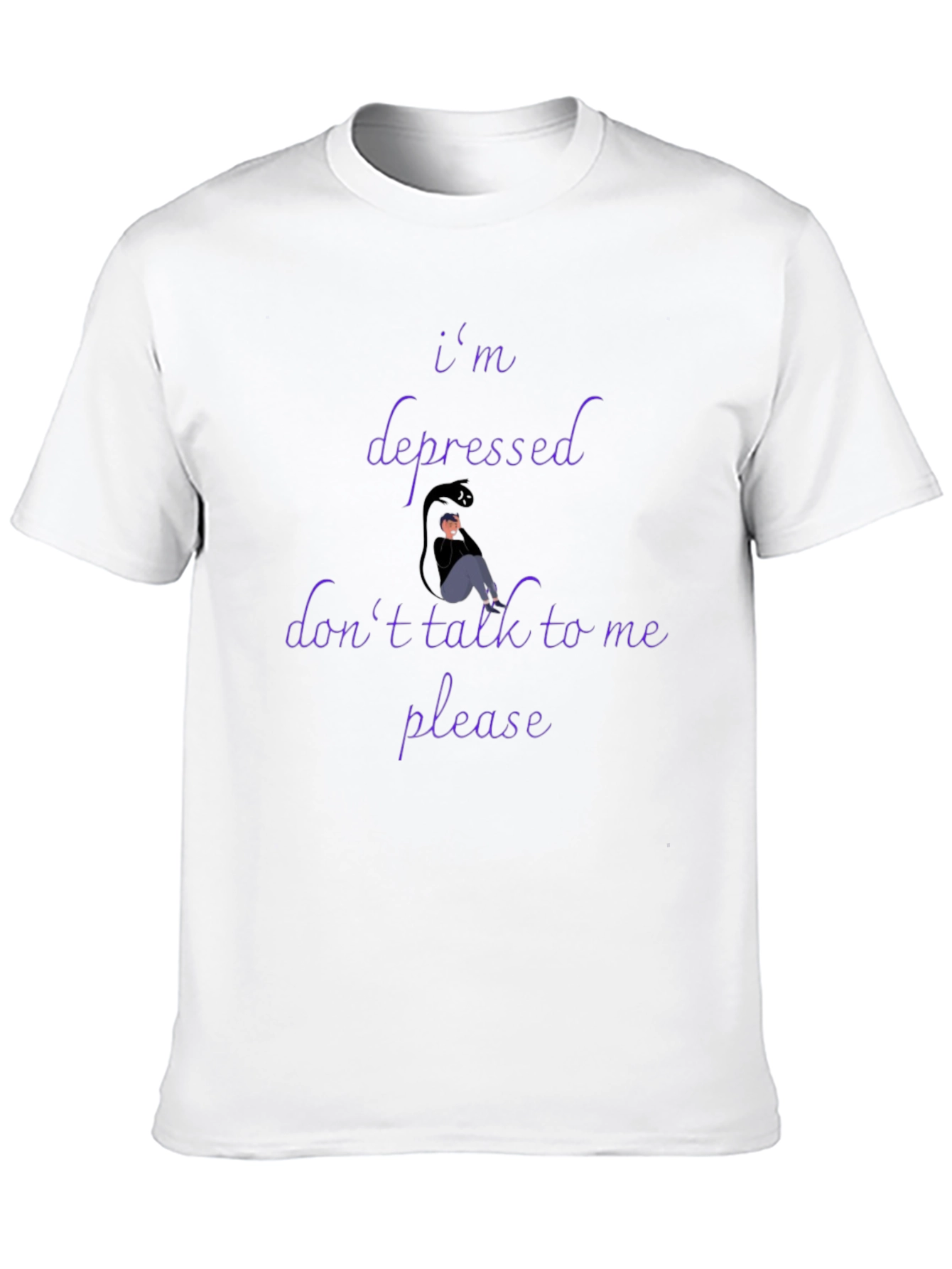 Im Depressed Graphic Tee - Unisex Black T-Shirt