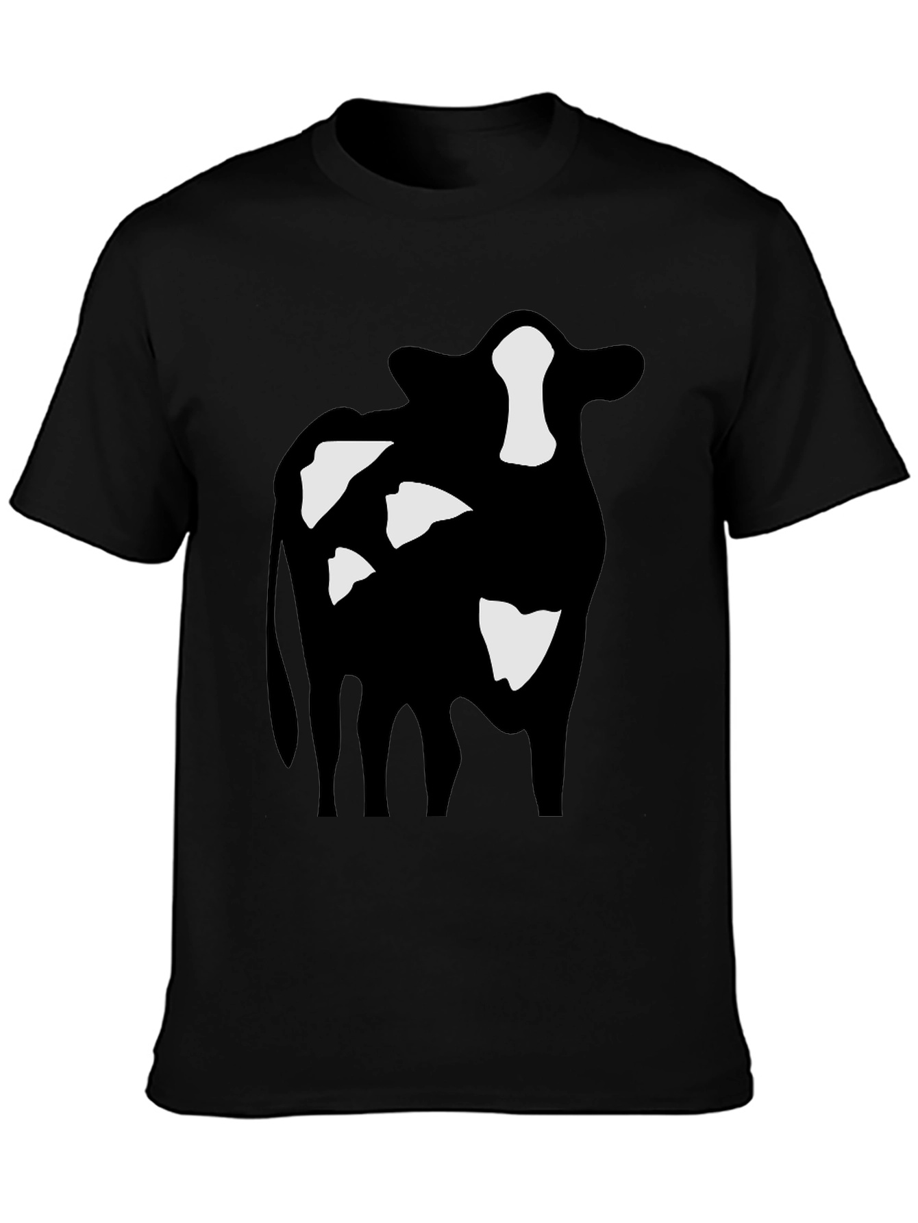 Cow Print Black T-Shirt