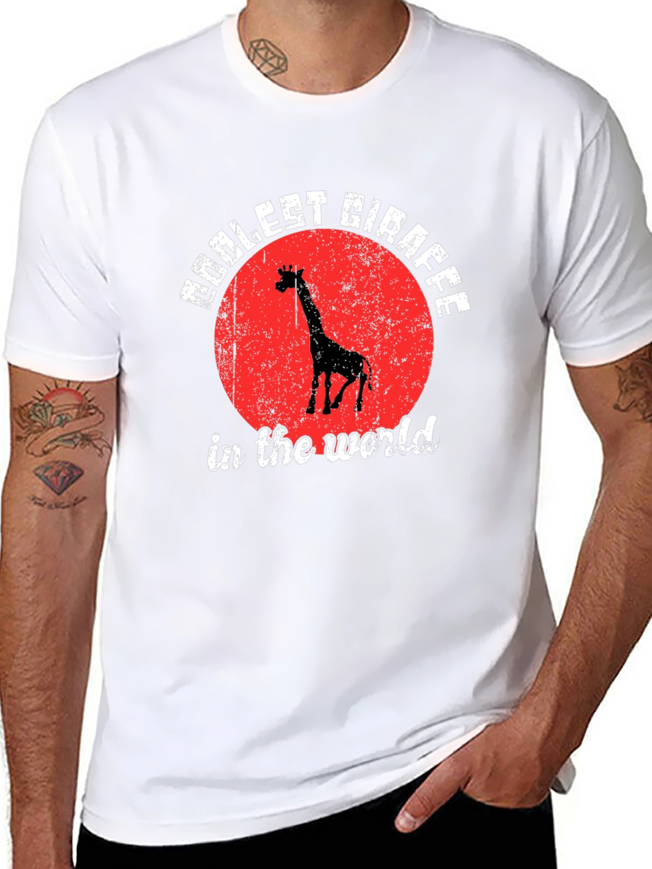 Coolest Giraffe in the World Black T-Shirt