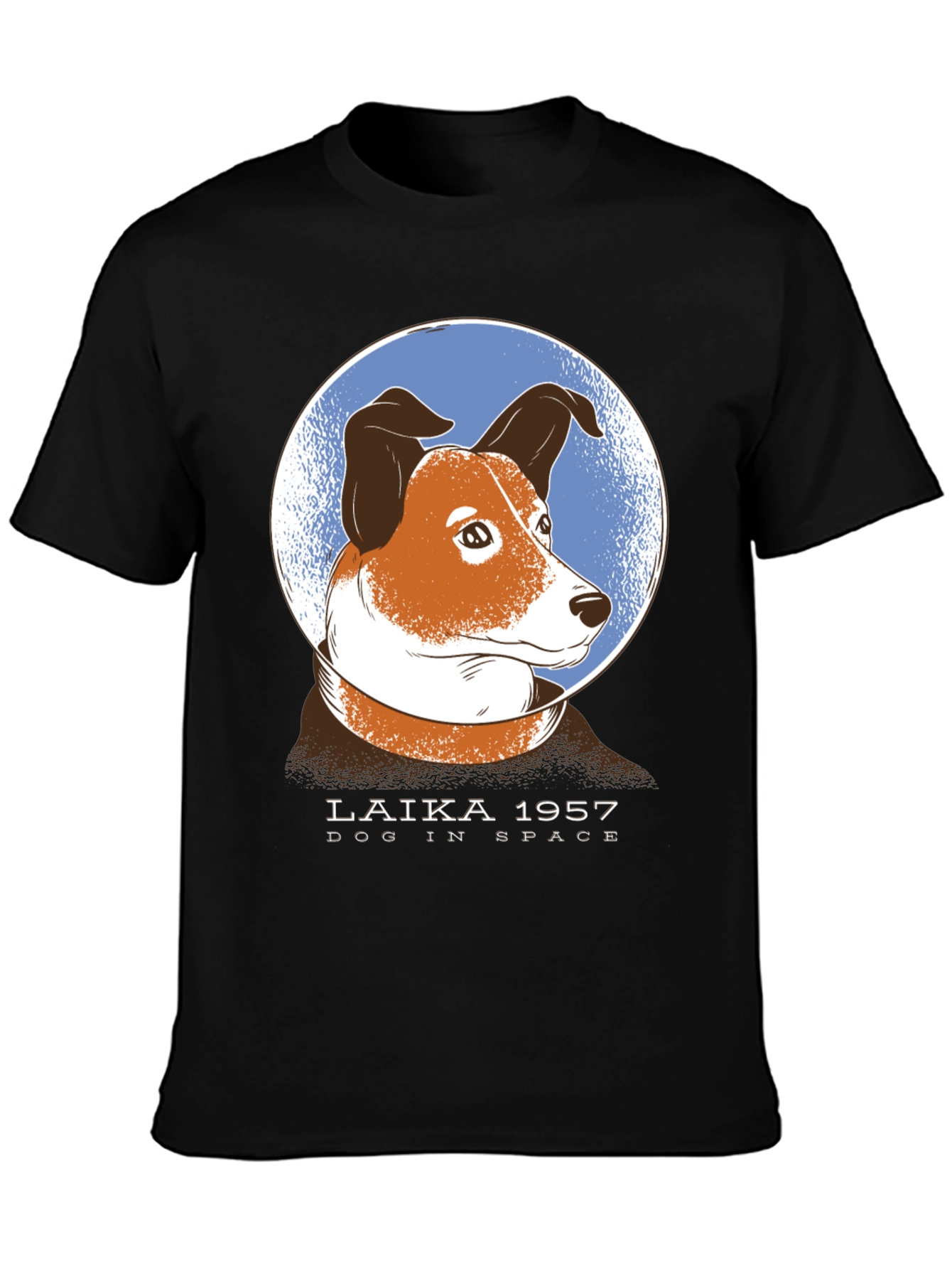 Laika Dog in Space Graphic T-Shirt