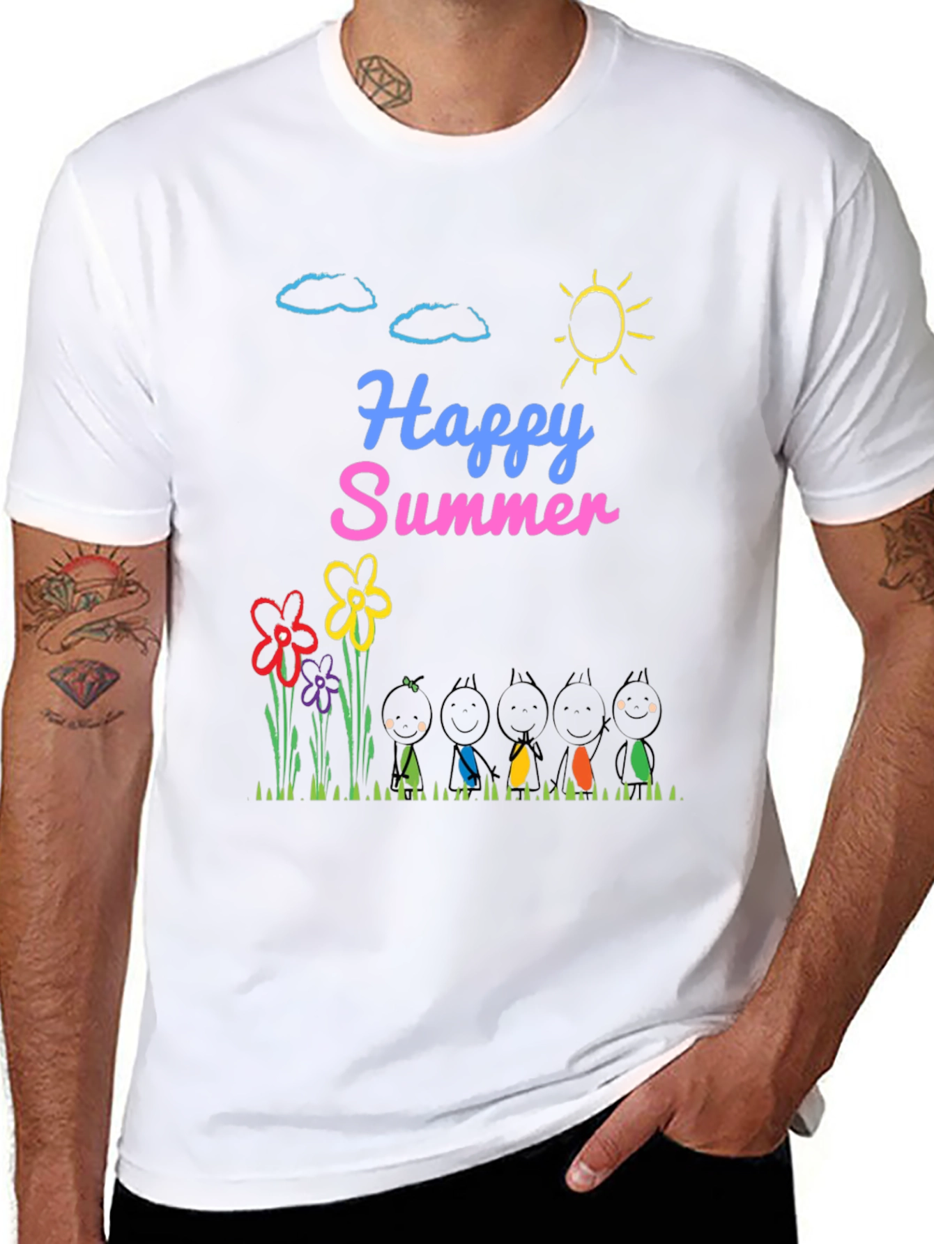 Happy Summer Graphic T-Shirt